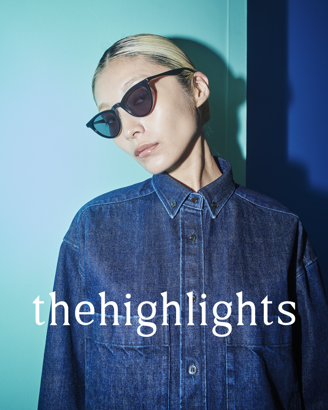 denim 'shirt-jacket' indigo denim