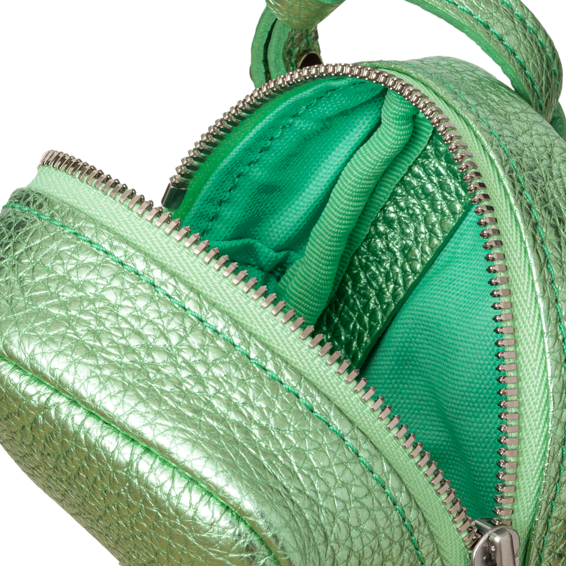 'bot' metallic green silver