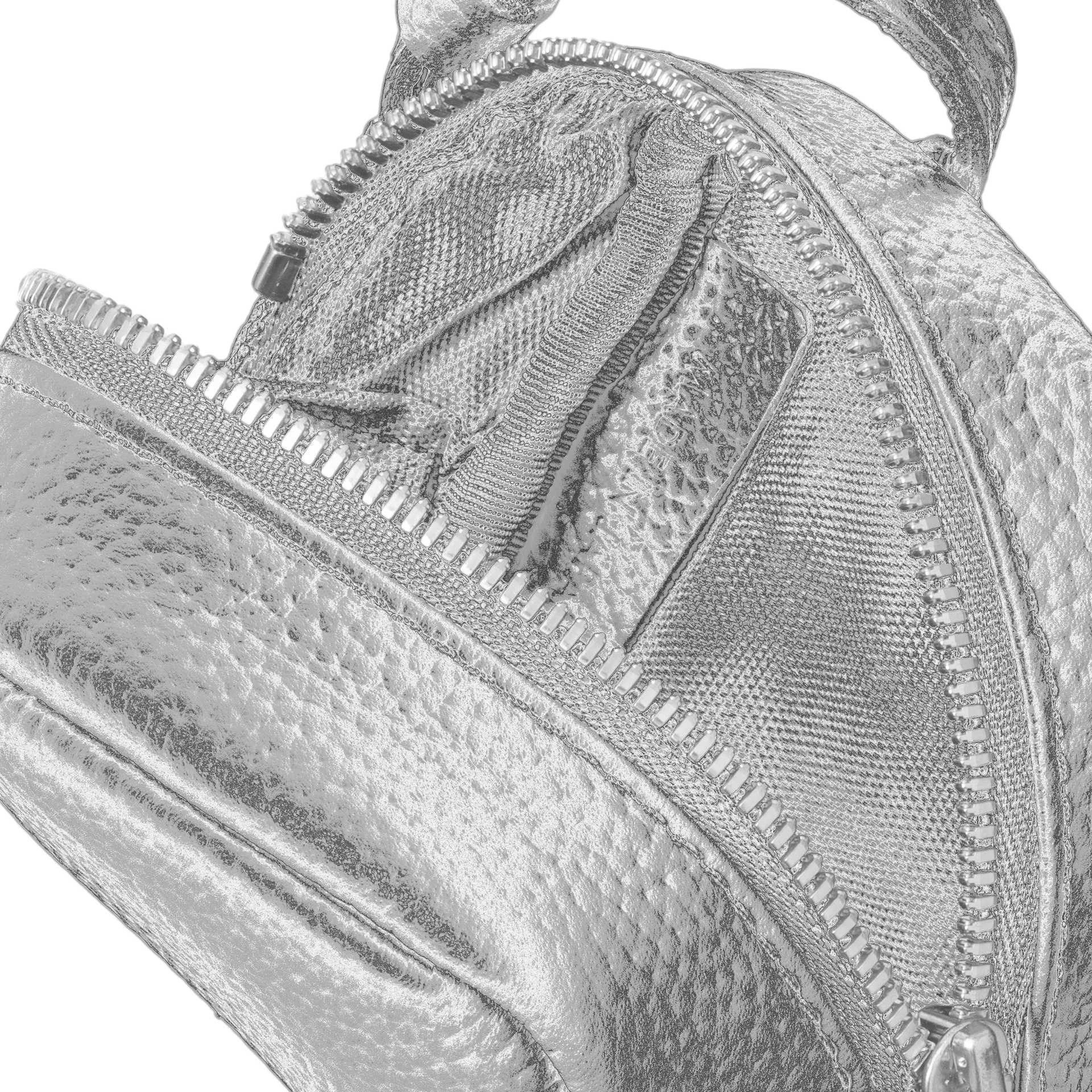 'bot' metallic silver