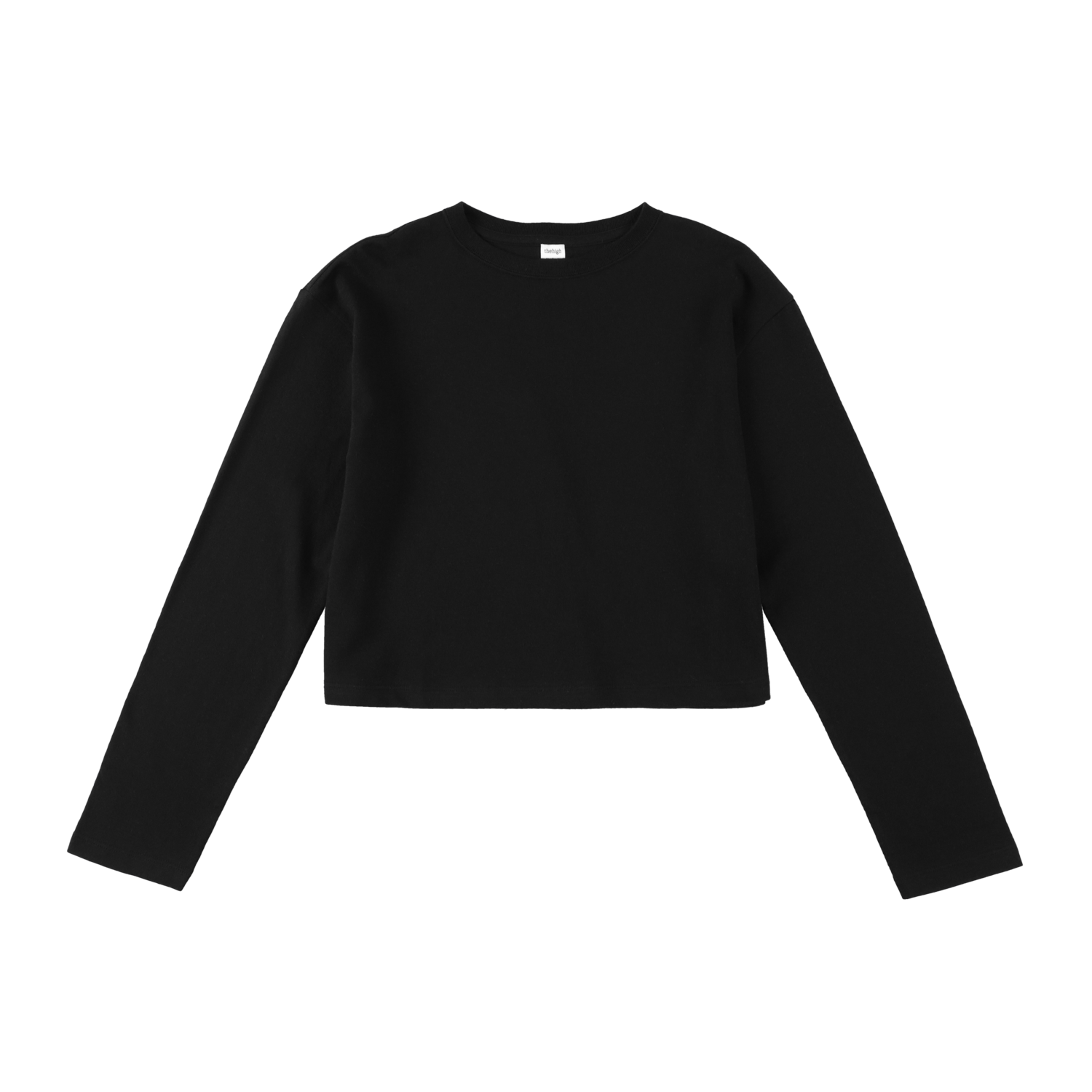 '2pack cropped LS tee' black