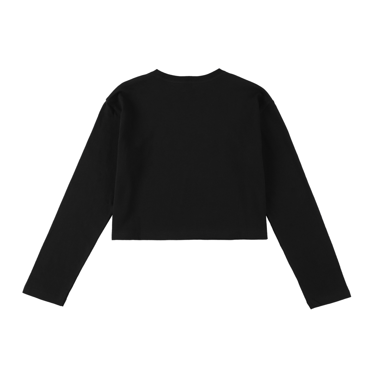 '2pack cropped LS tee' black