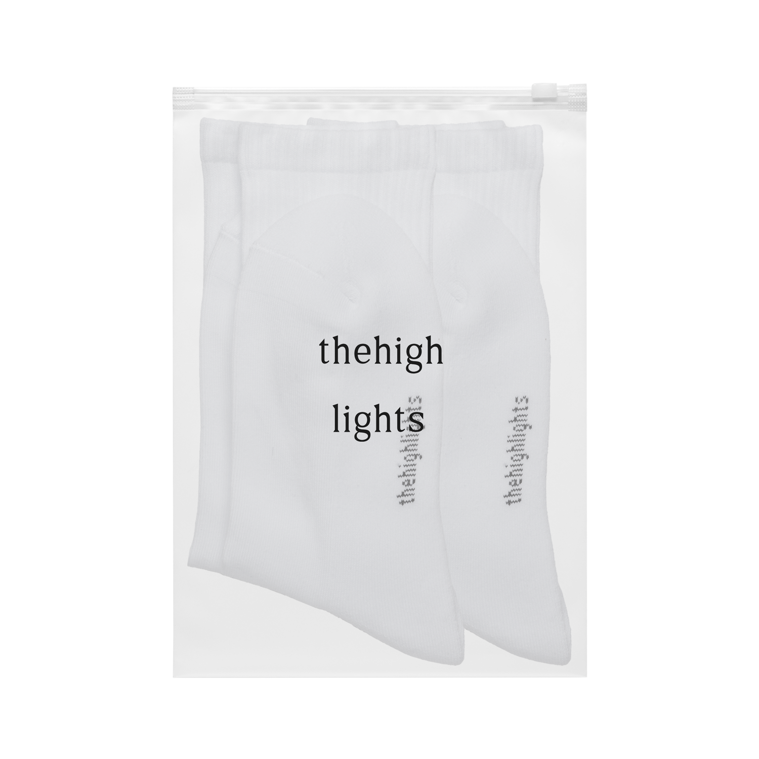 '2pair socks' basic-rib pile socks white