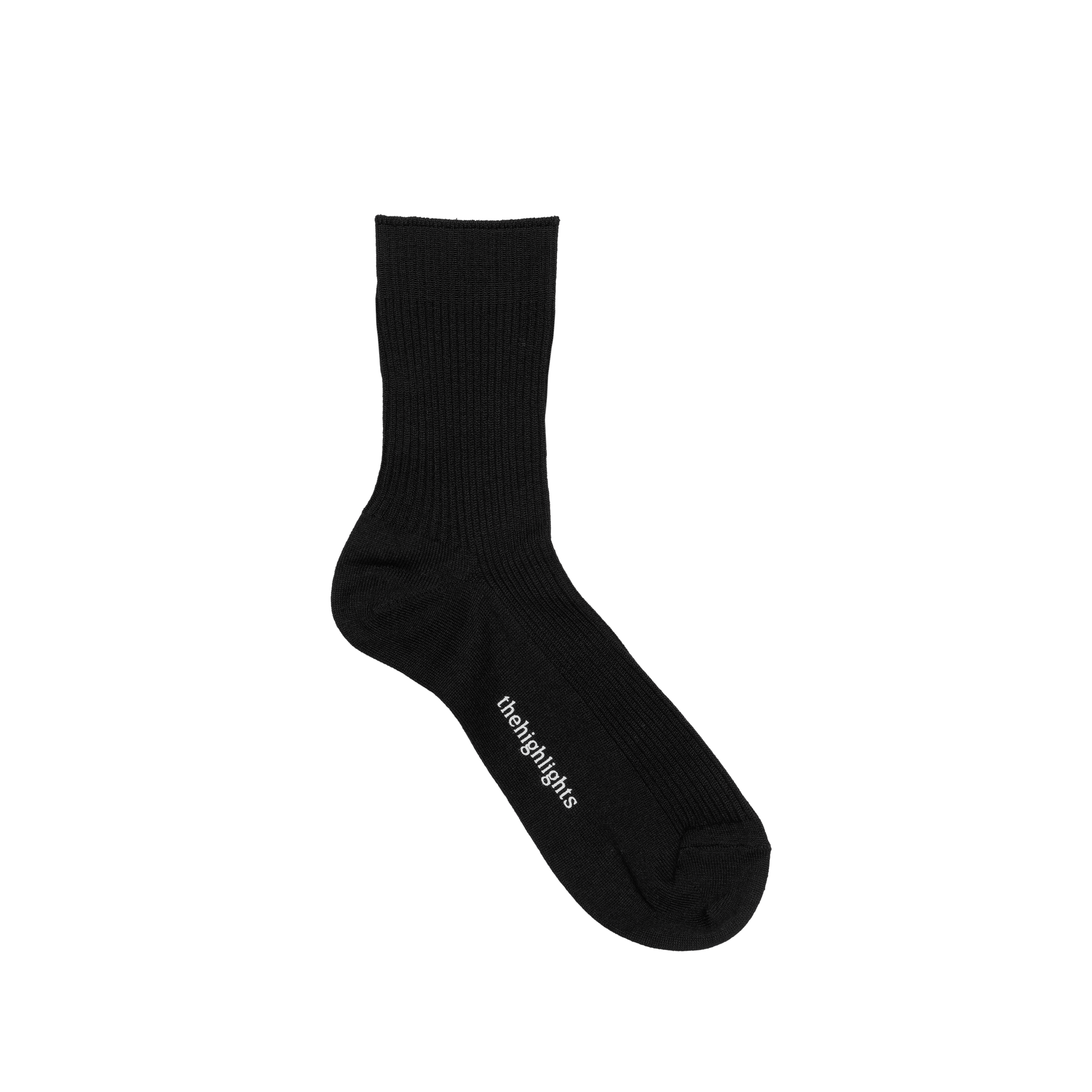 '2pair socks' silket-rib socks black