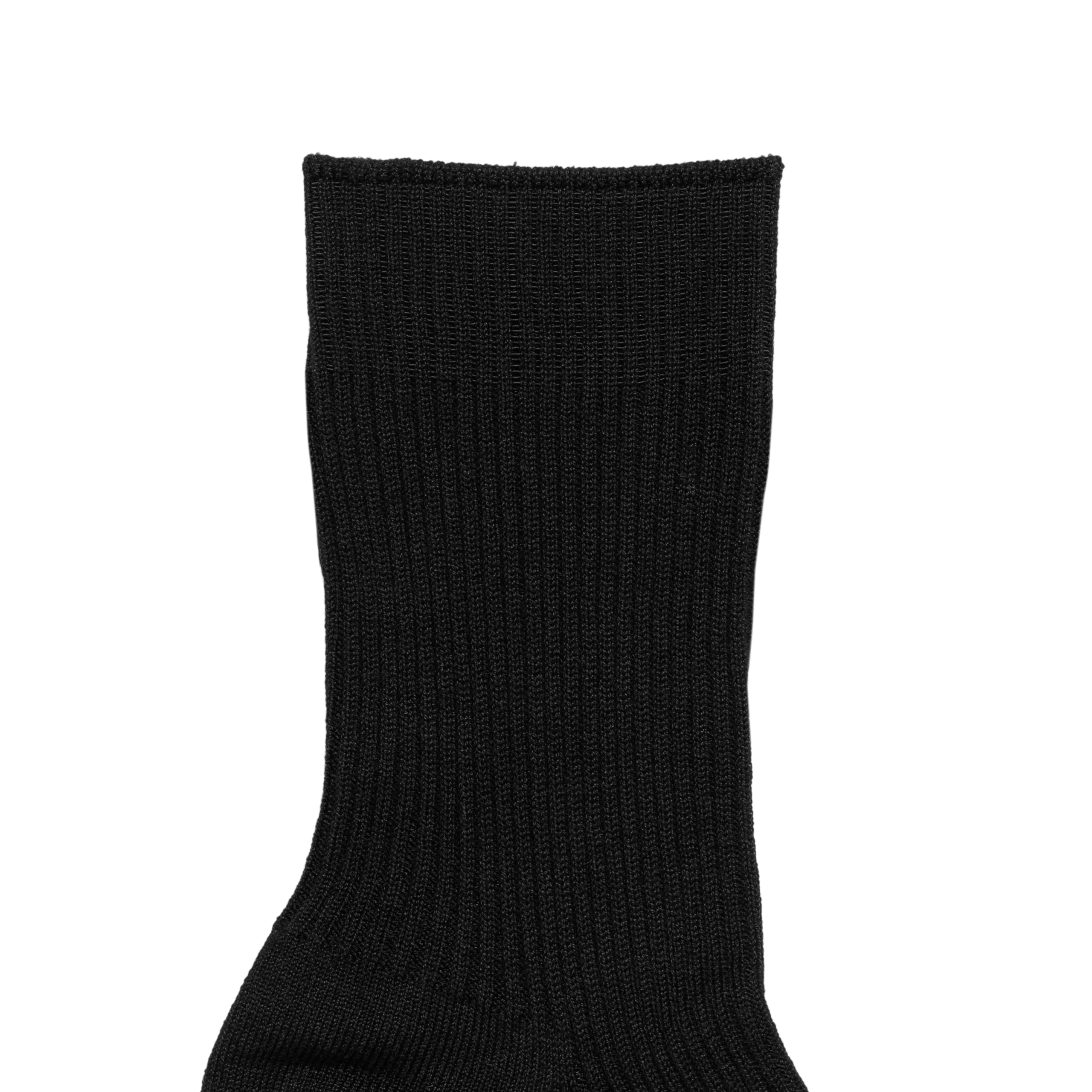 '2pair socks' silket-rib socks black