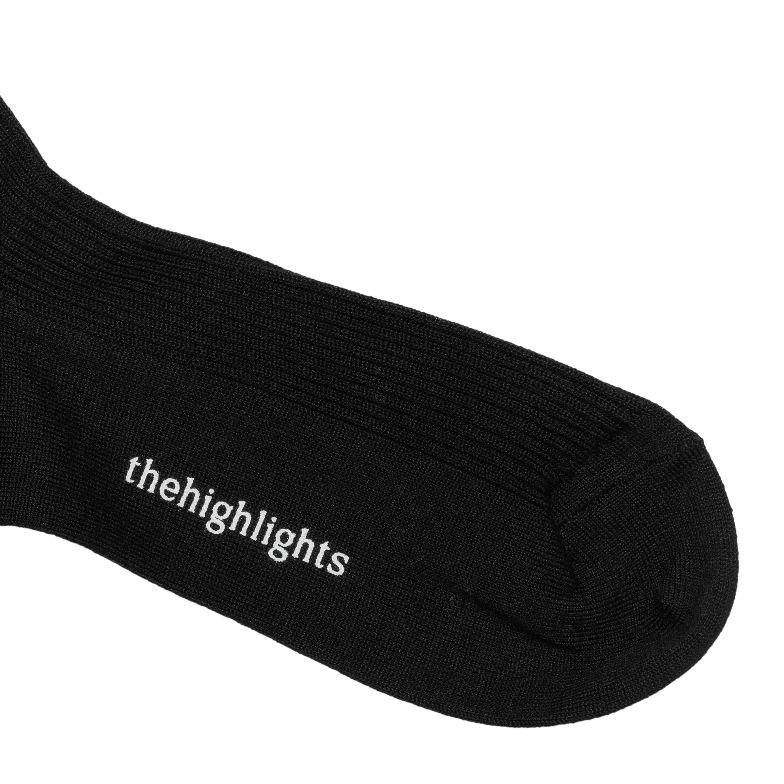 '2pair socks' silket-rib socks black