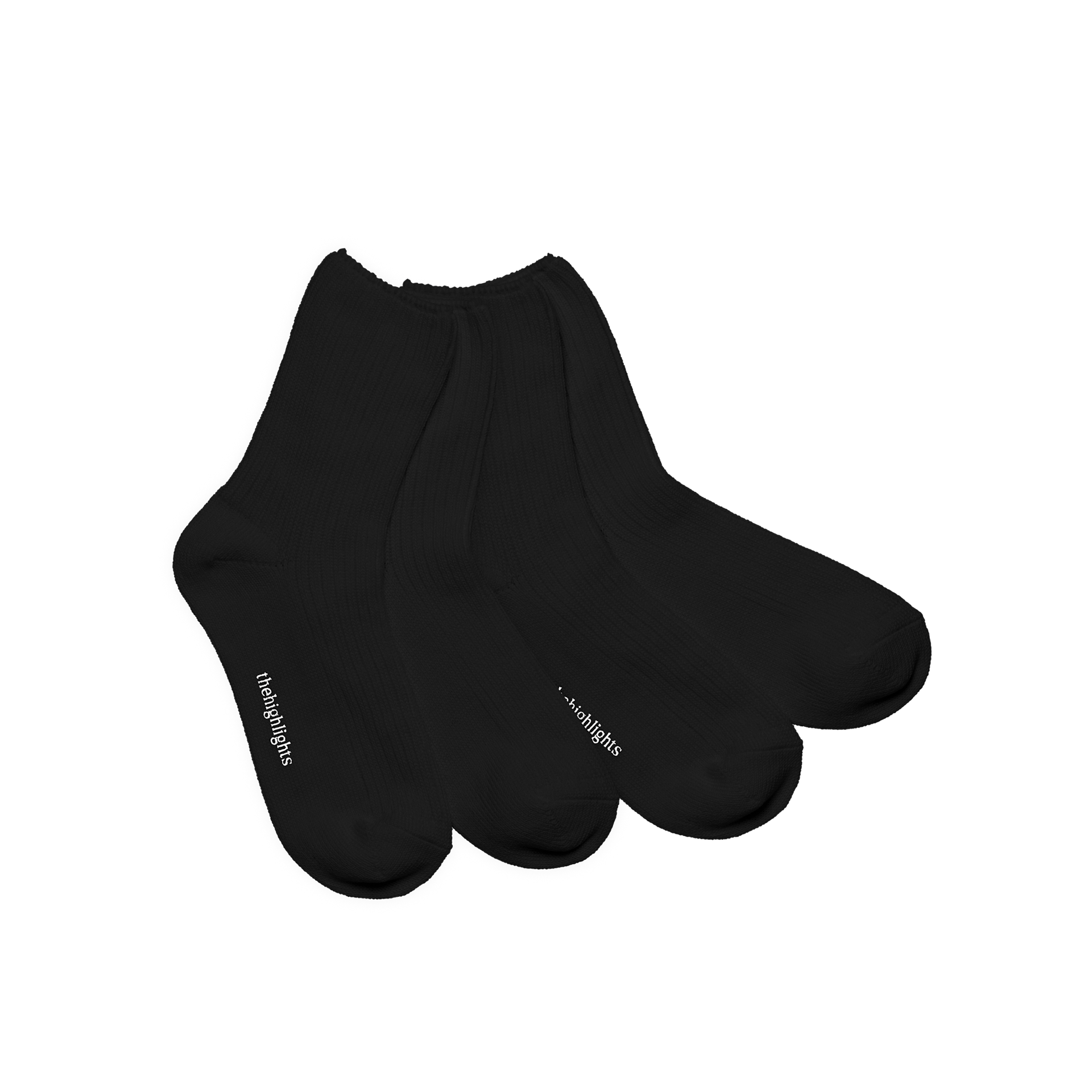'2pair socks' heavy-duty cotton socks black