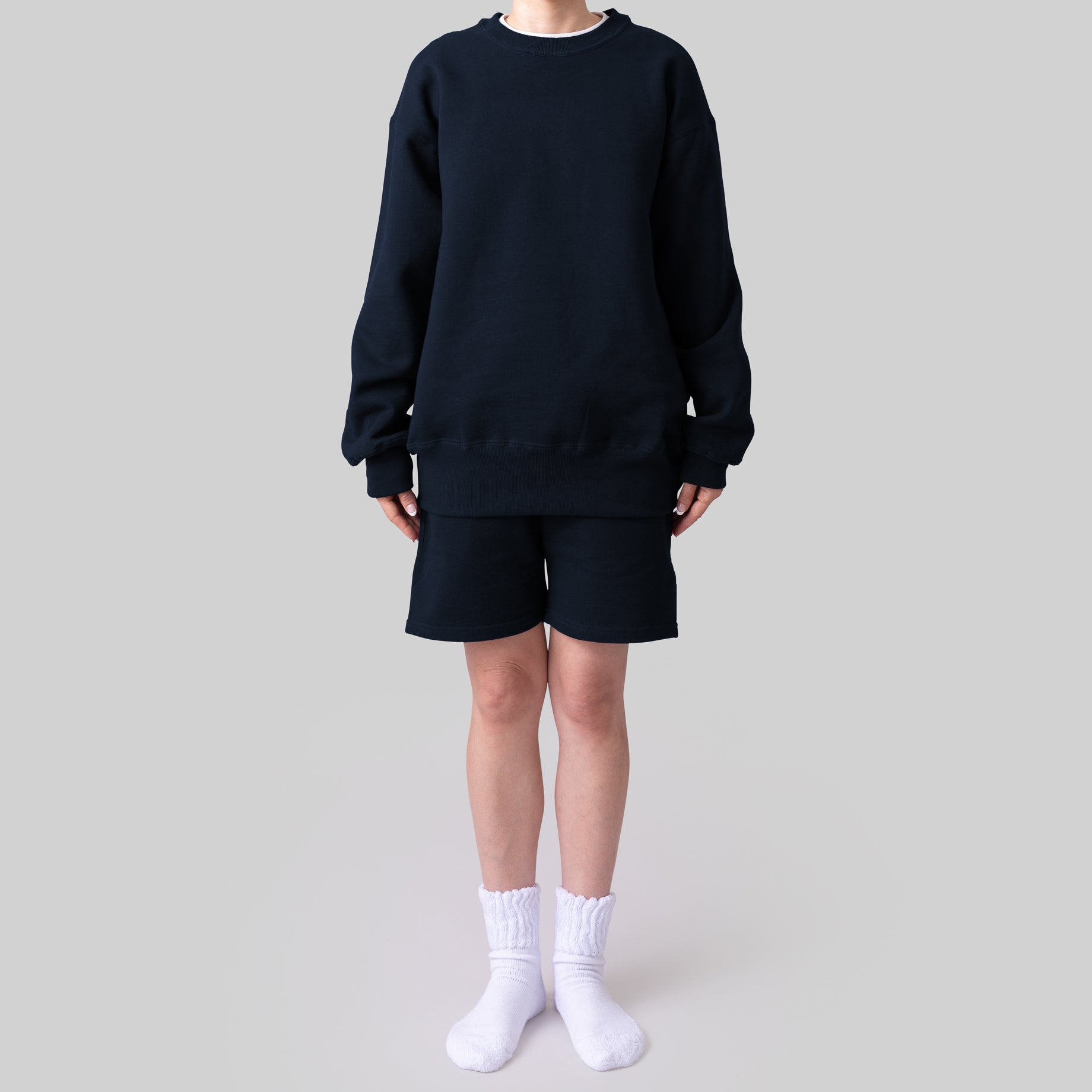‘sweat shorts’ ink navy