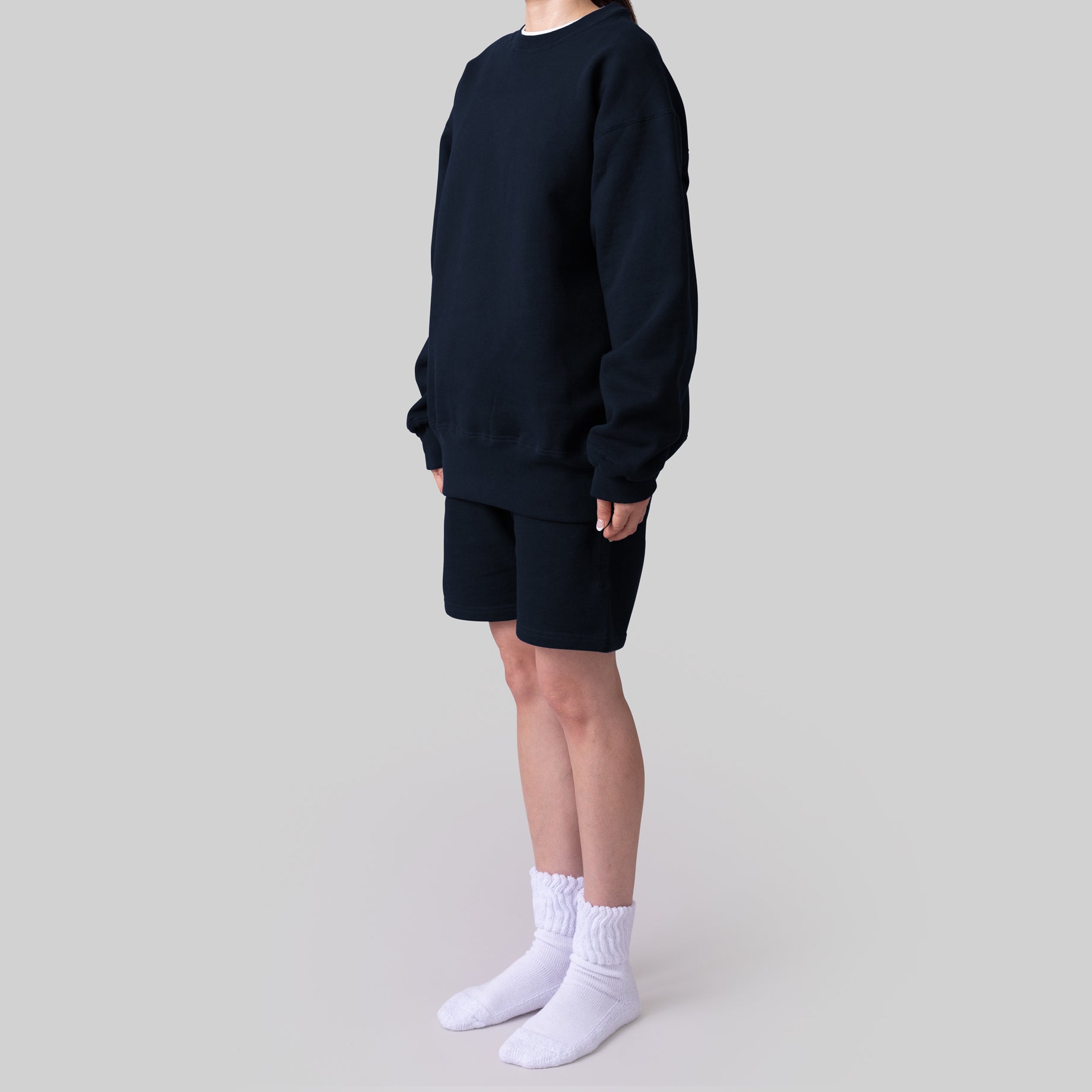‘sweat shorts’ ink navy