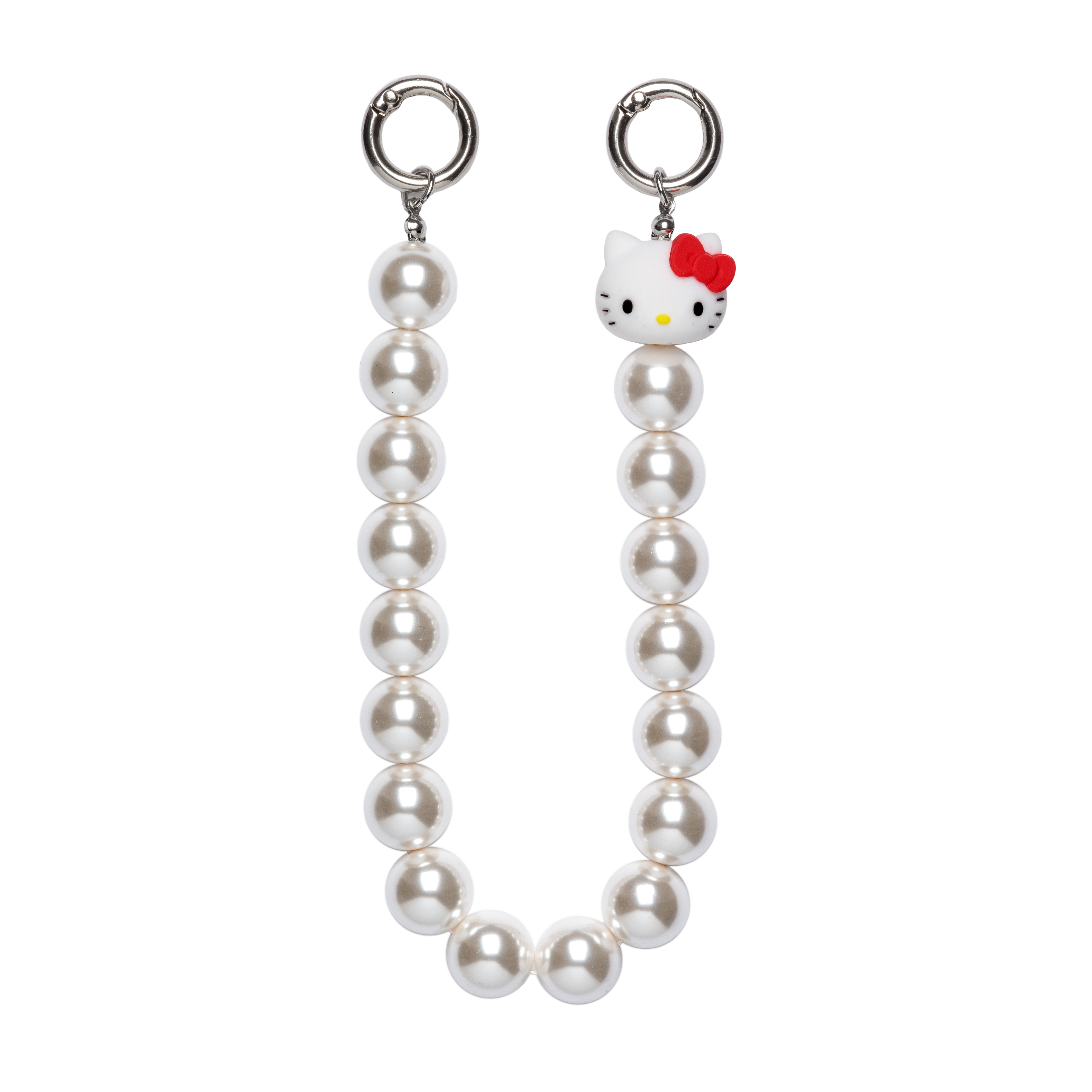 bubble 'strap' white beads × HELLO KITTY