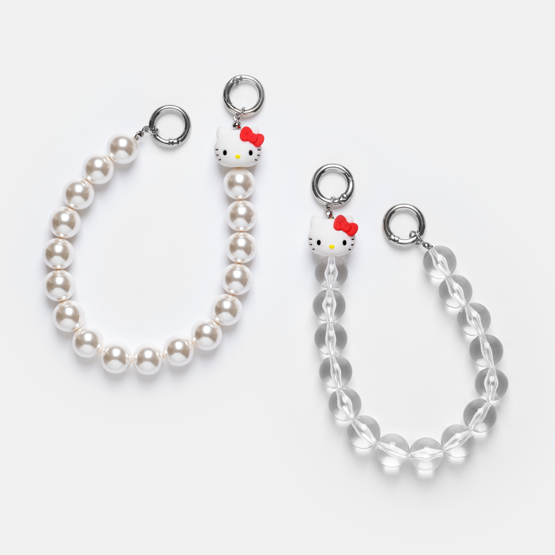 bubble 'strap' white beads × HELLO KITTY