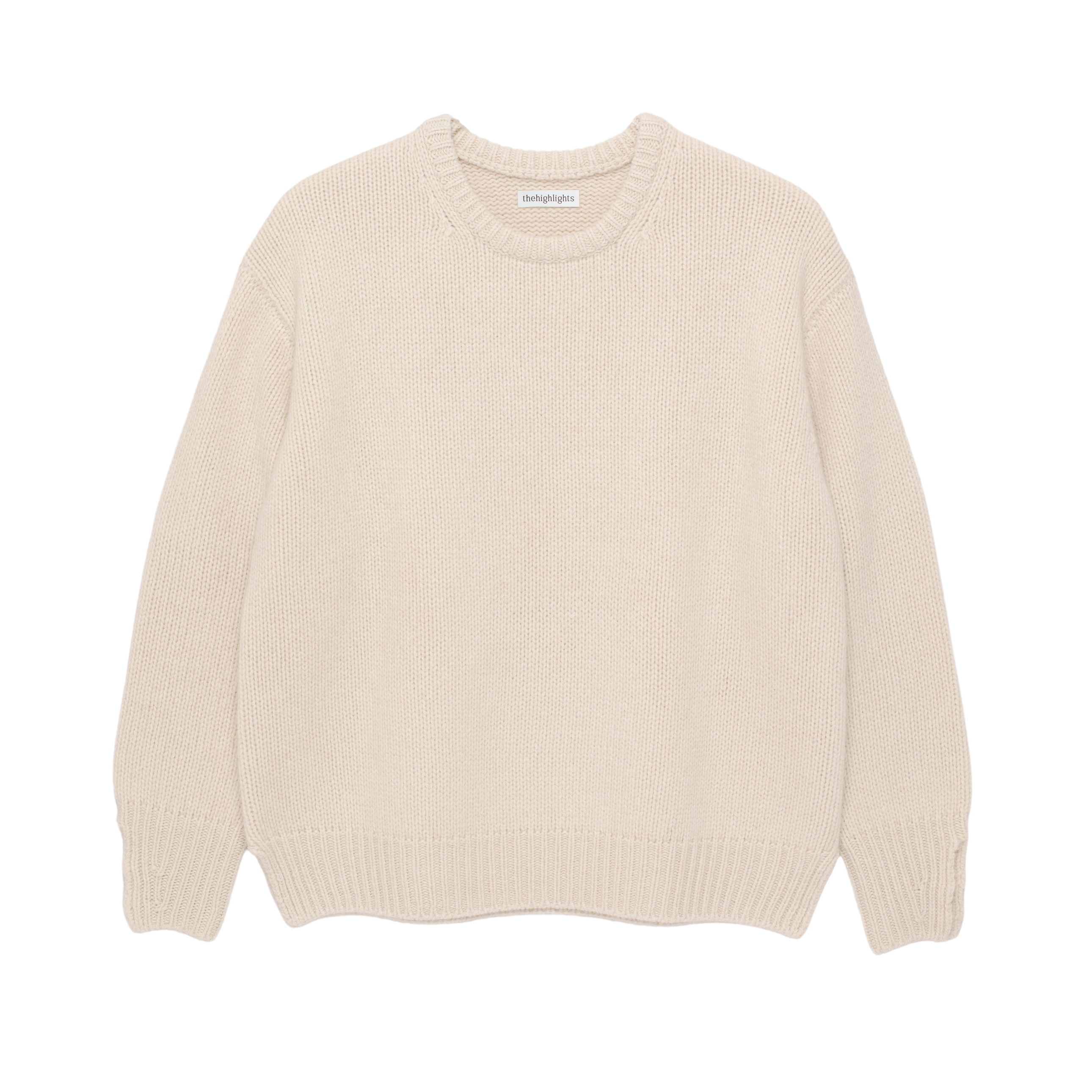 ‘knit’ chunky crew white