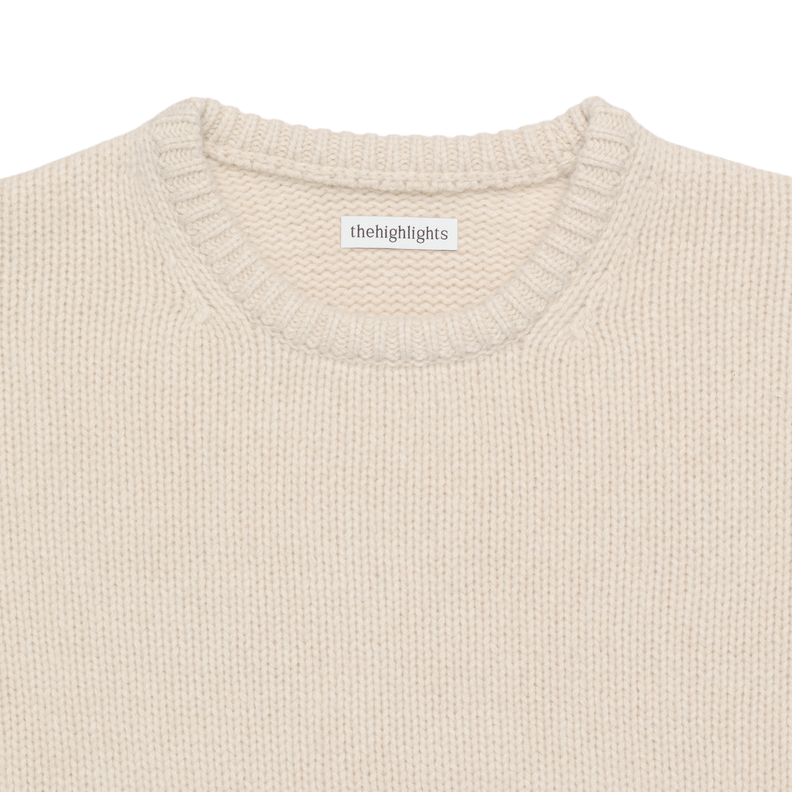 ‘knit’ chunky crew white