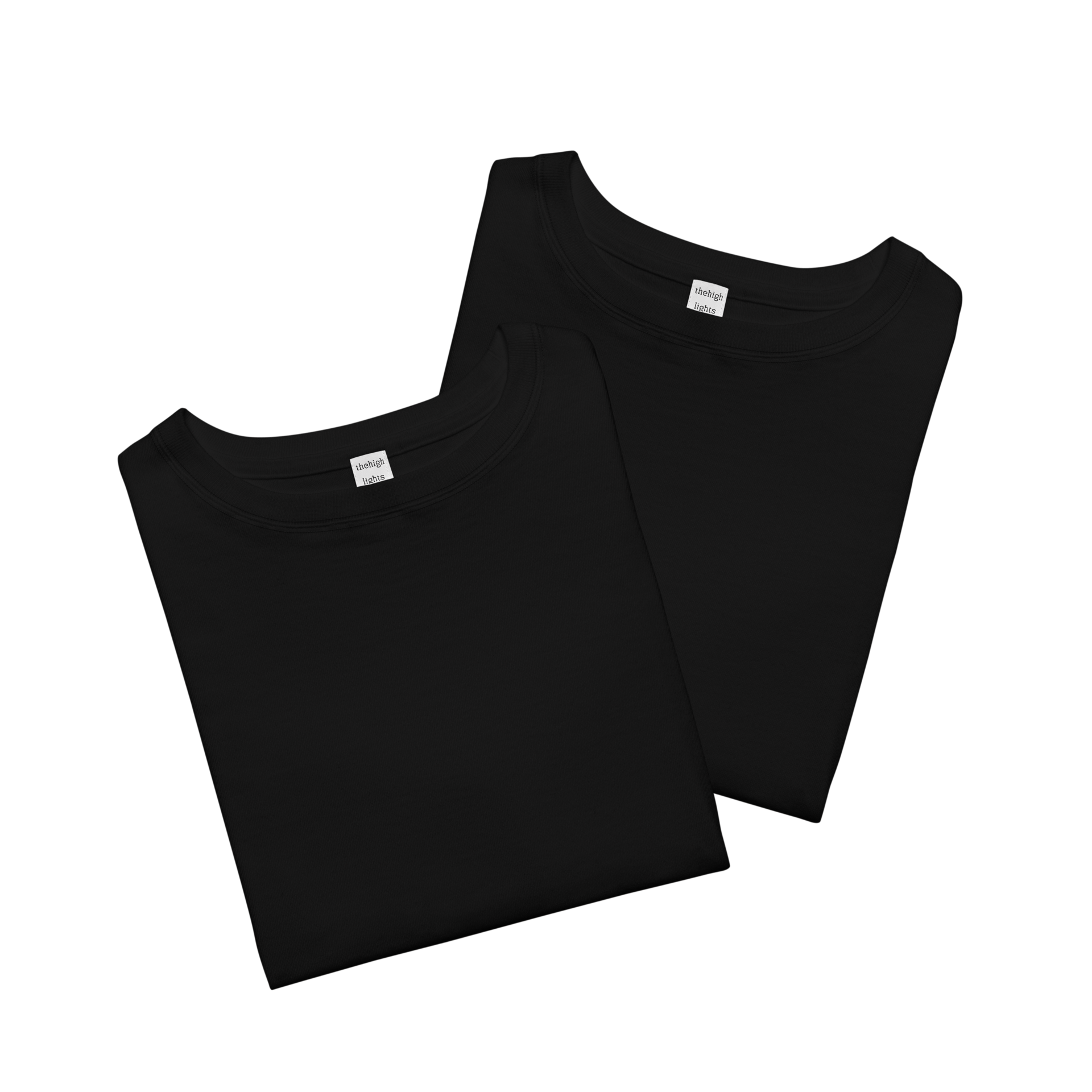 '2pack cropped tee' light-fit T-shirt black