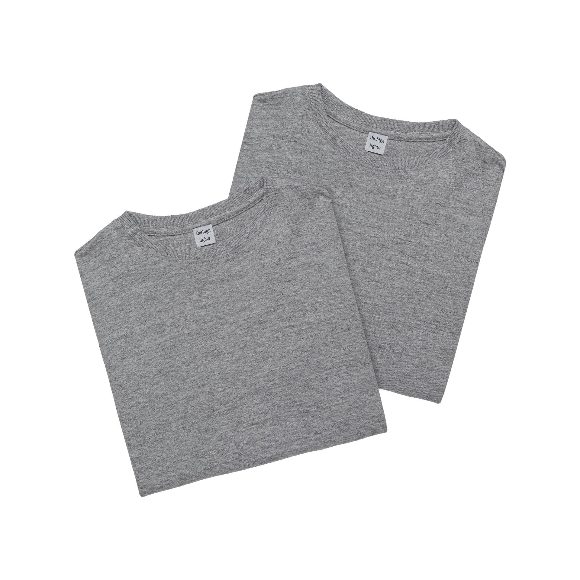 '2pack cropped tee' light-fit T-shirt gray