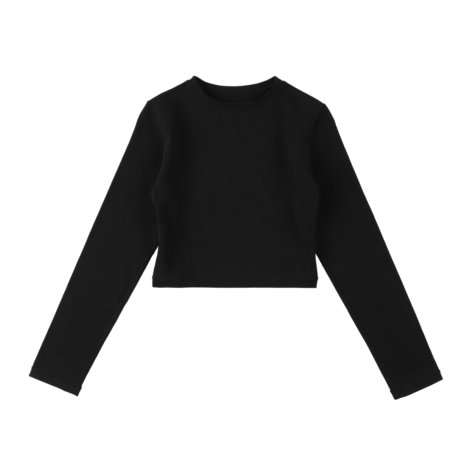 cropped 'compact LS tee' black