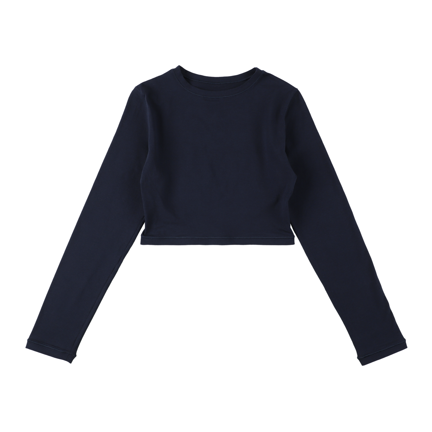 cropped 'compact LS tee' navy