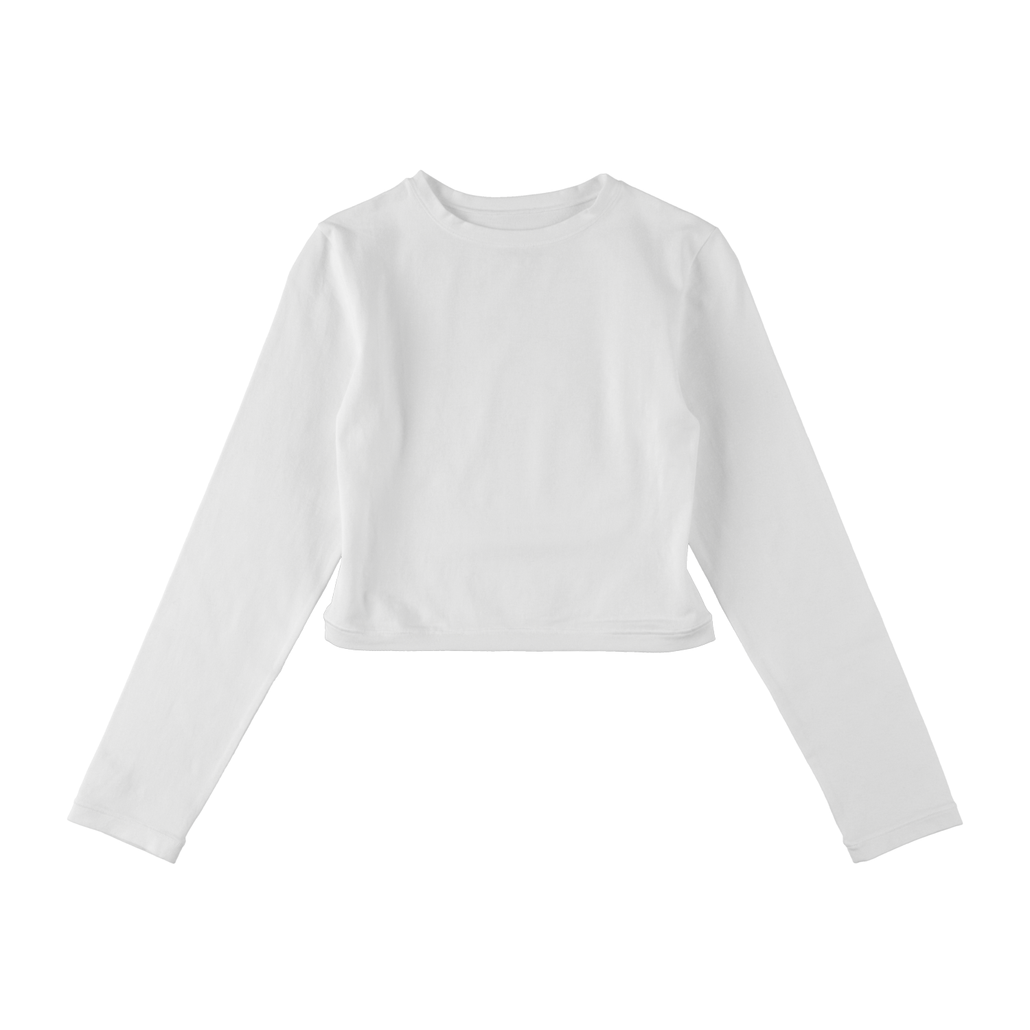 cropped 'compact LS tee' white