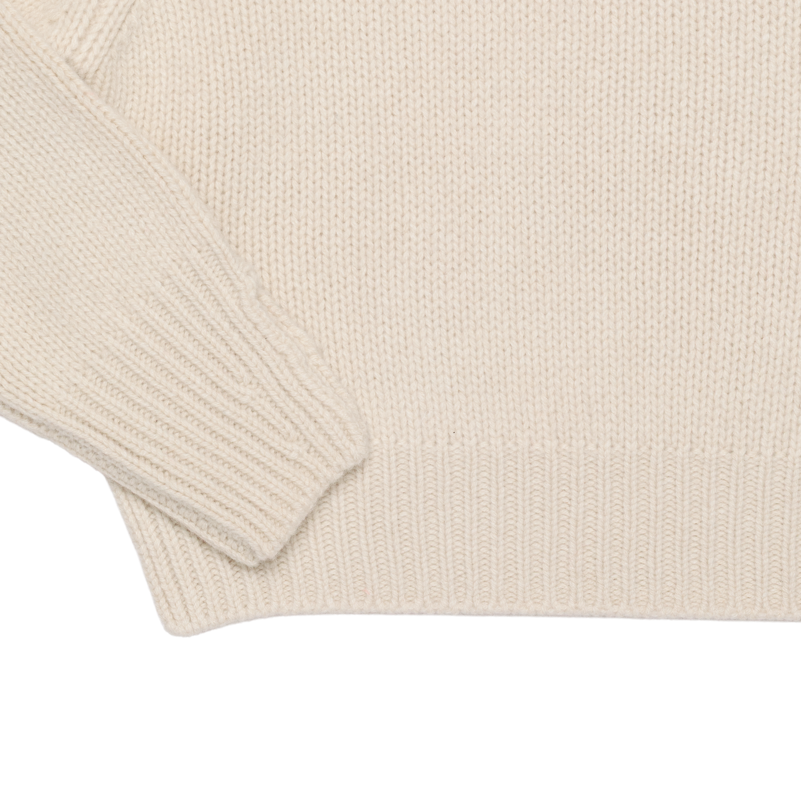 cropped ‘knit’ chunky crew white