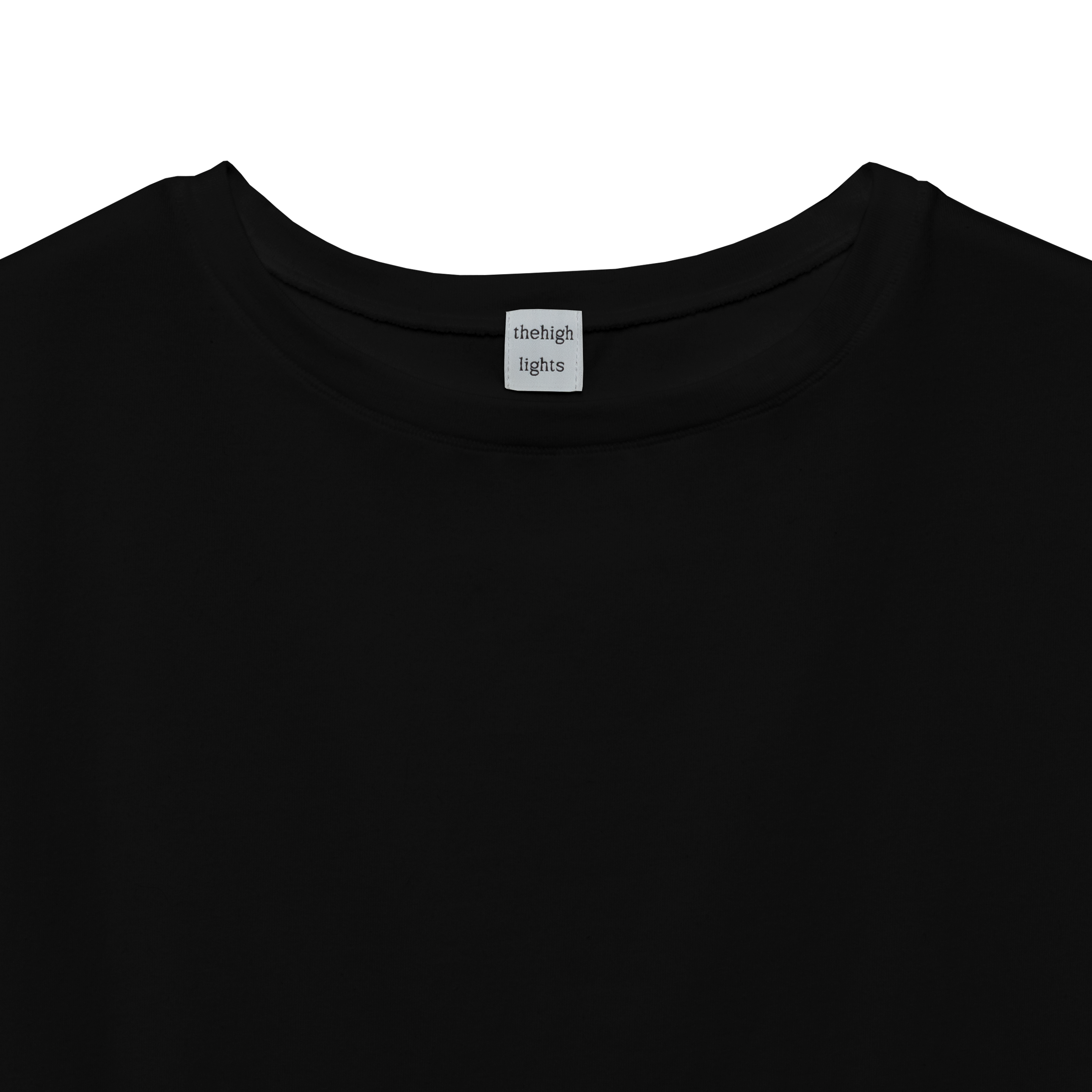 cropped 'compact tee' black