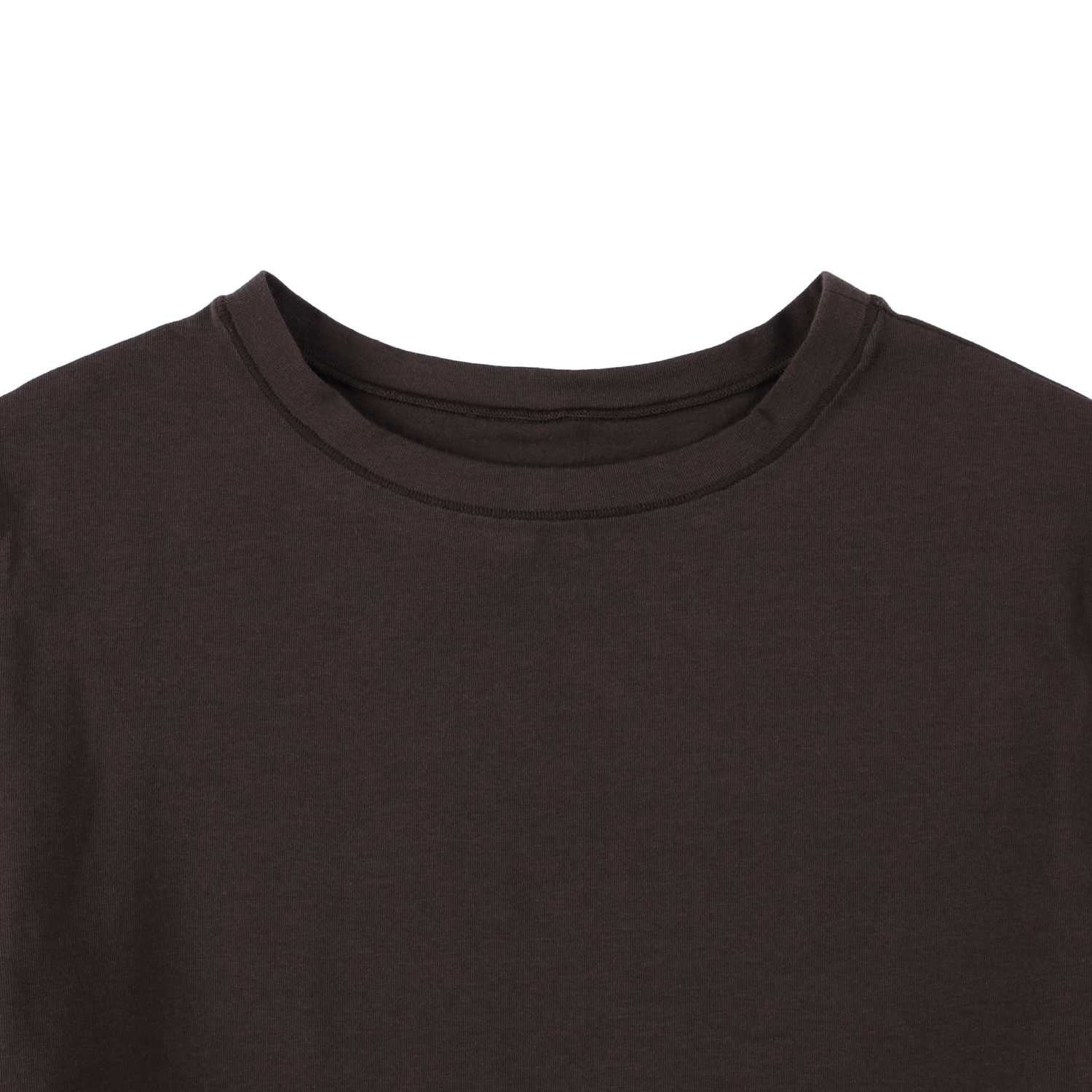 cropped 'compact tee' brown