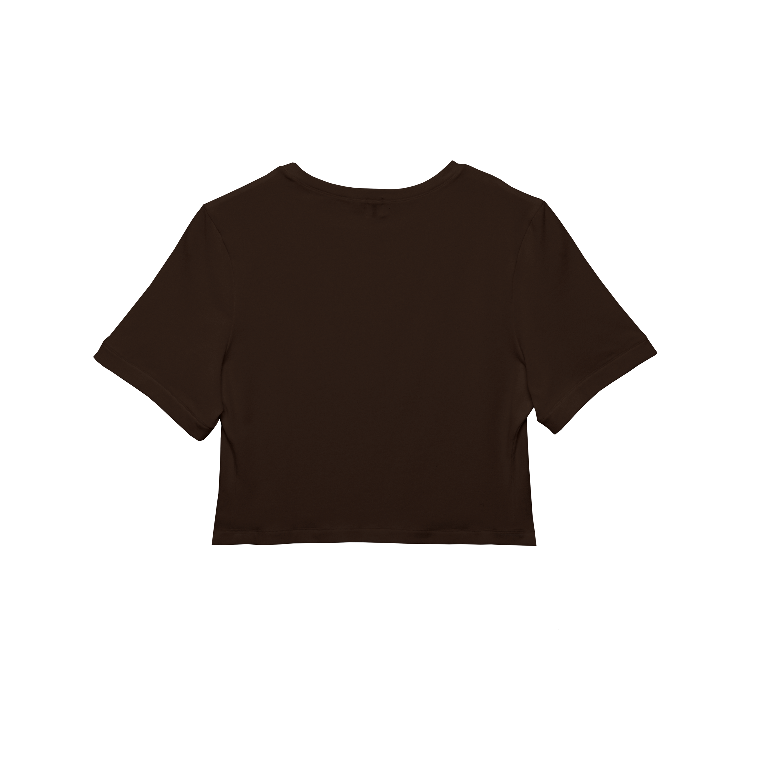 cropped 'compact tee' brown