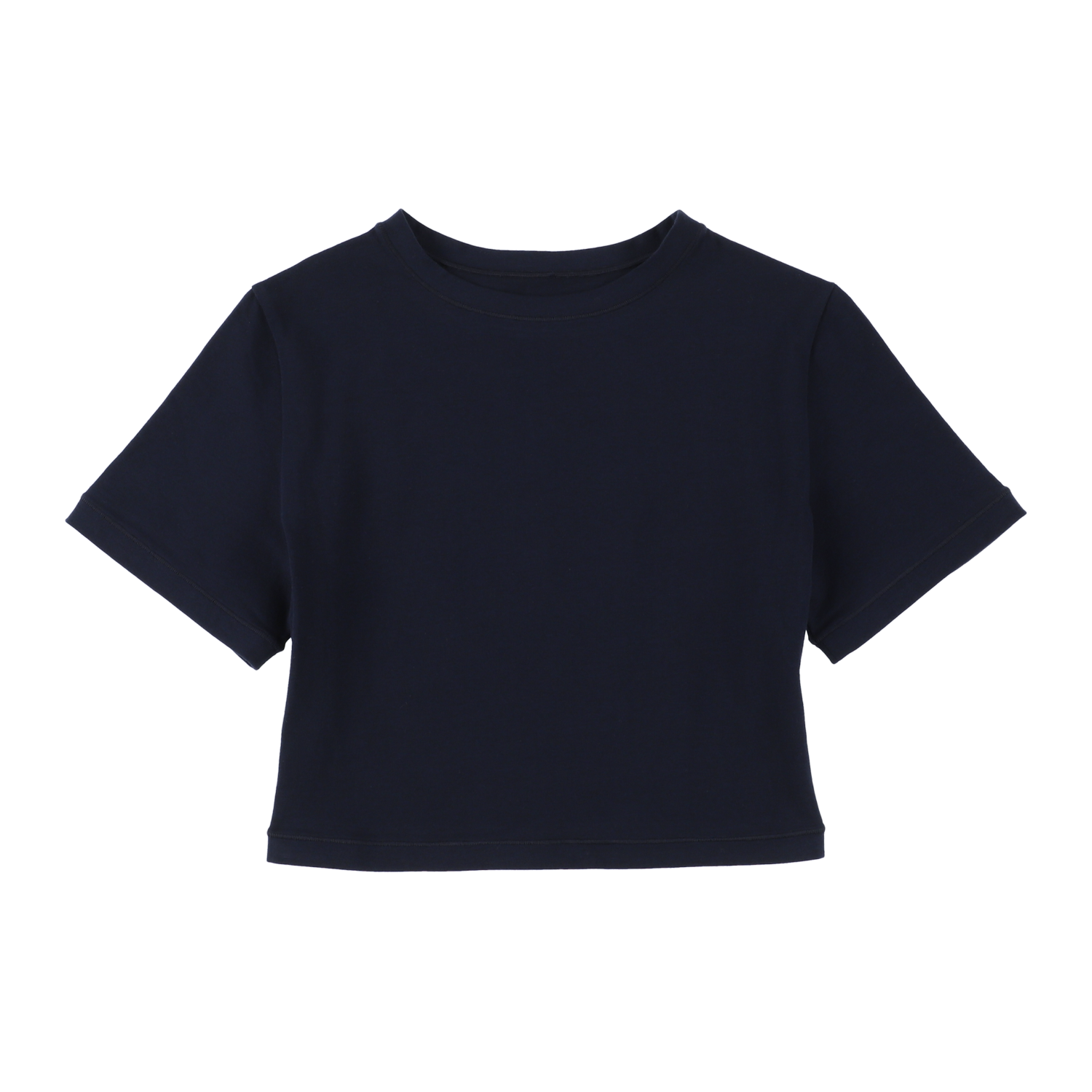 cropped 'compact tee' navy