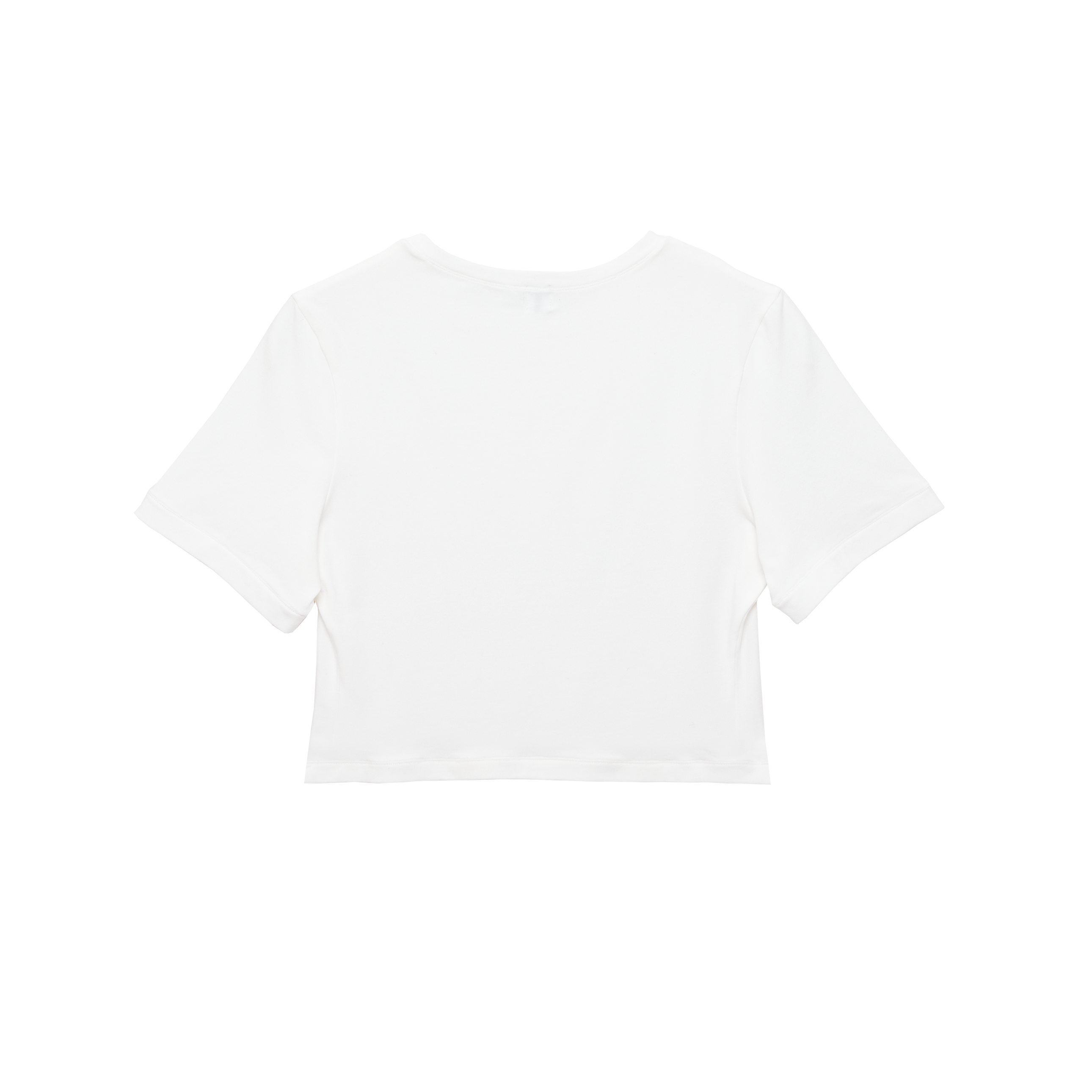 cropped 'compact tee' white