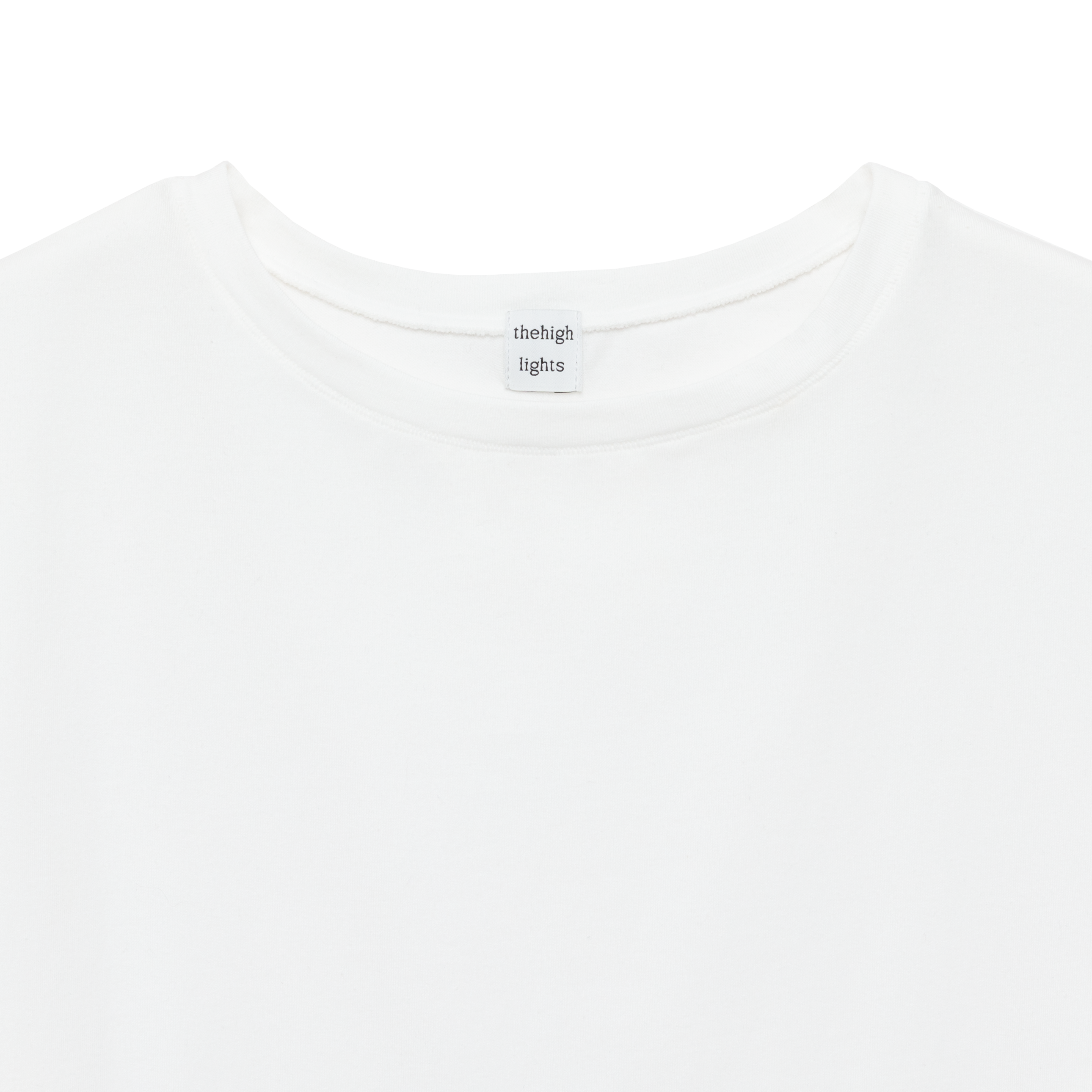 cropped 'compact tee' white