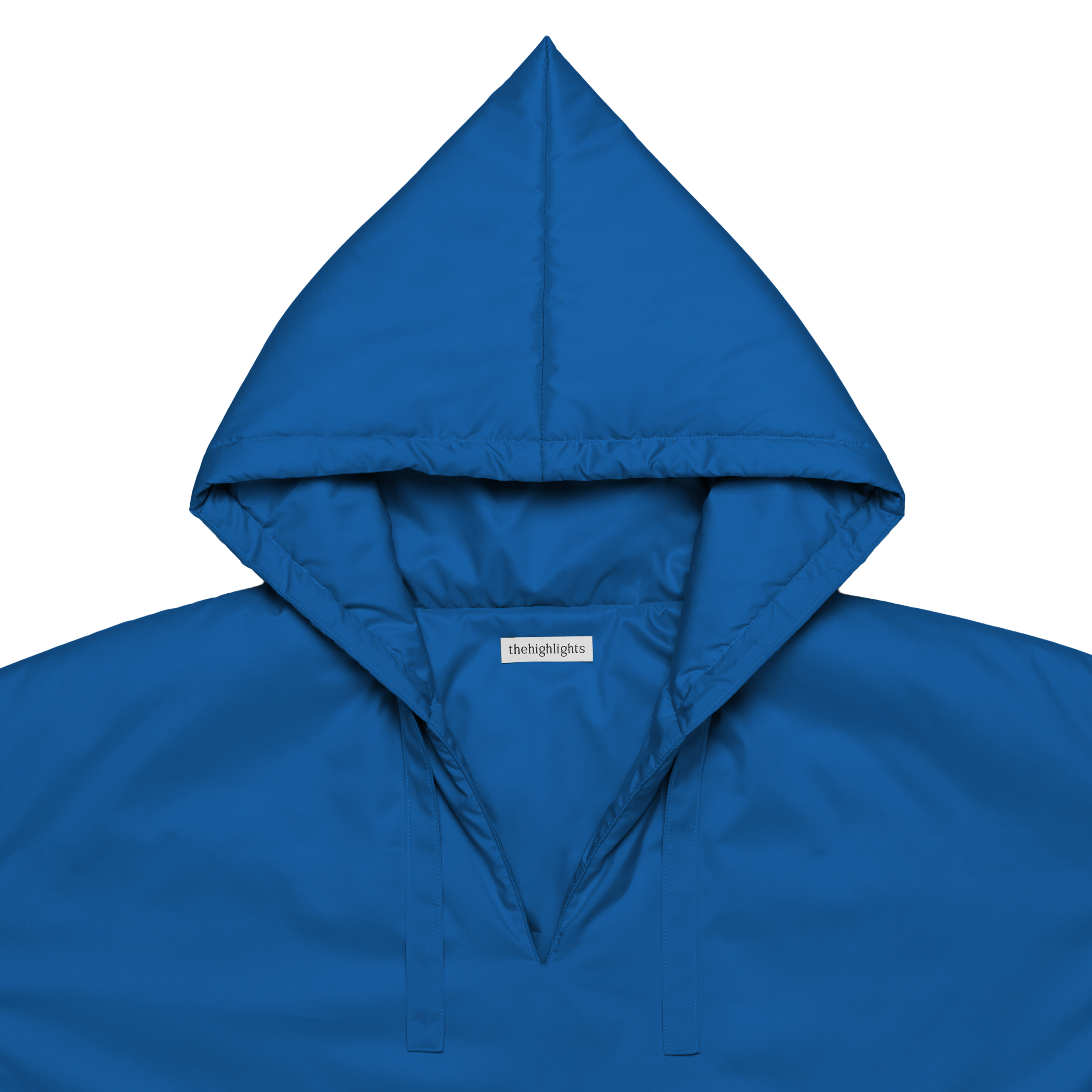 cropped 'over' aqua blue