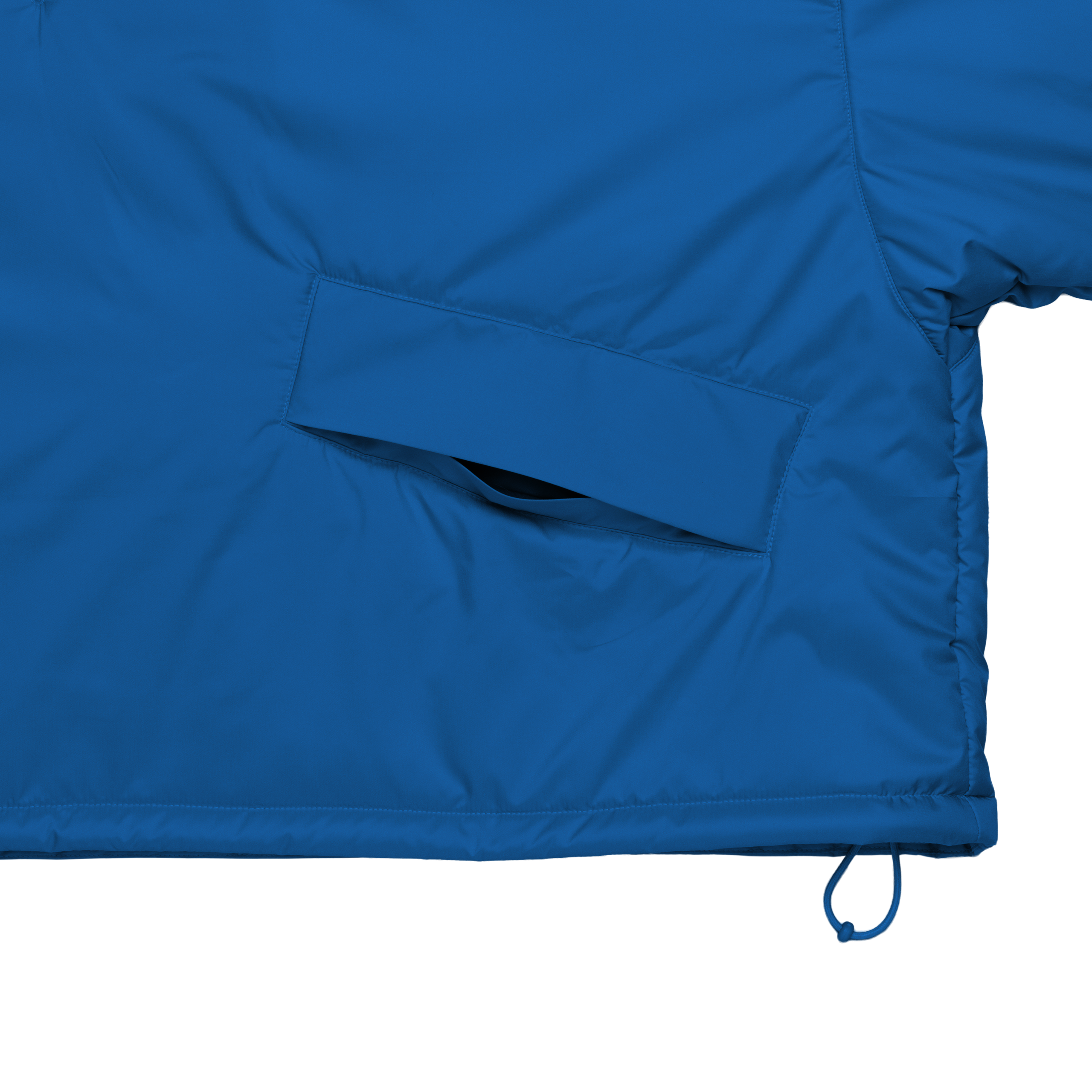 cropped 'over' aqua blue