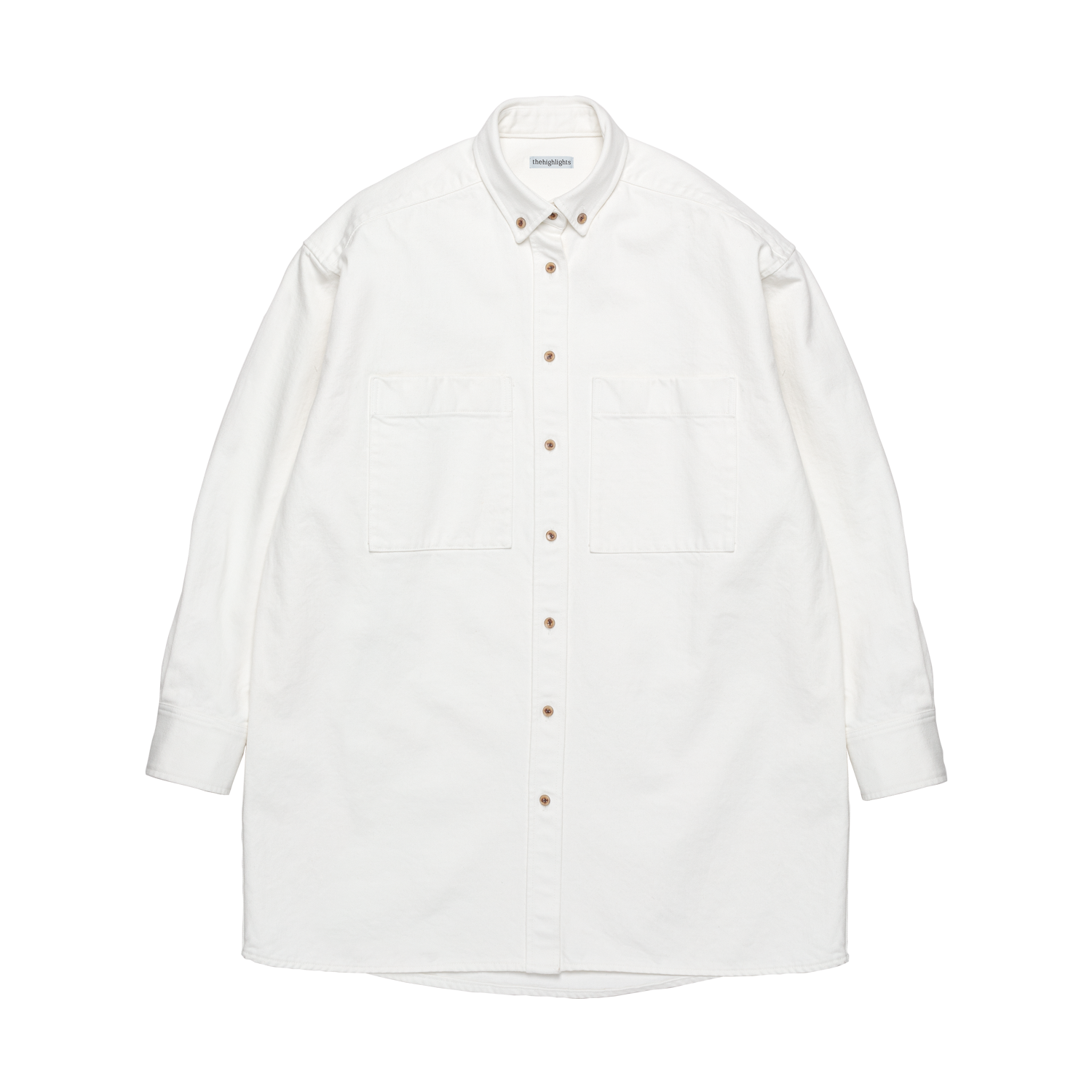 denim 'shirt-jacket' white denim