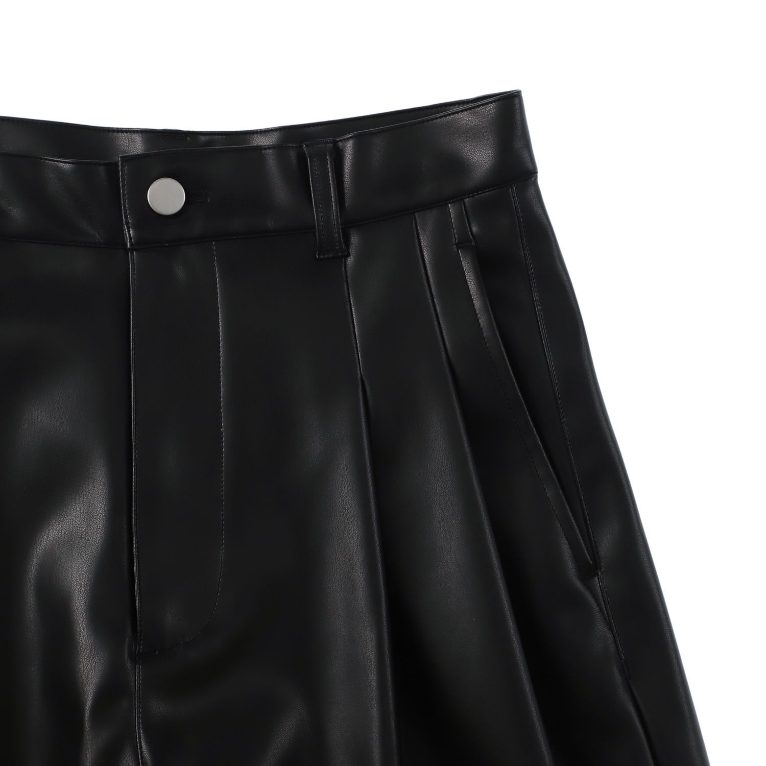 sleek leather 'drill' black