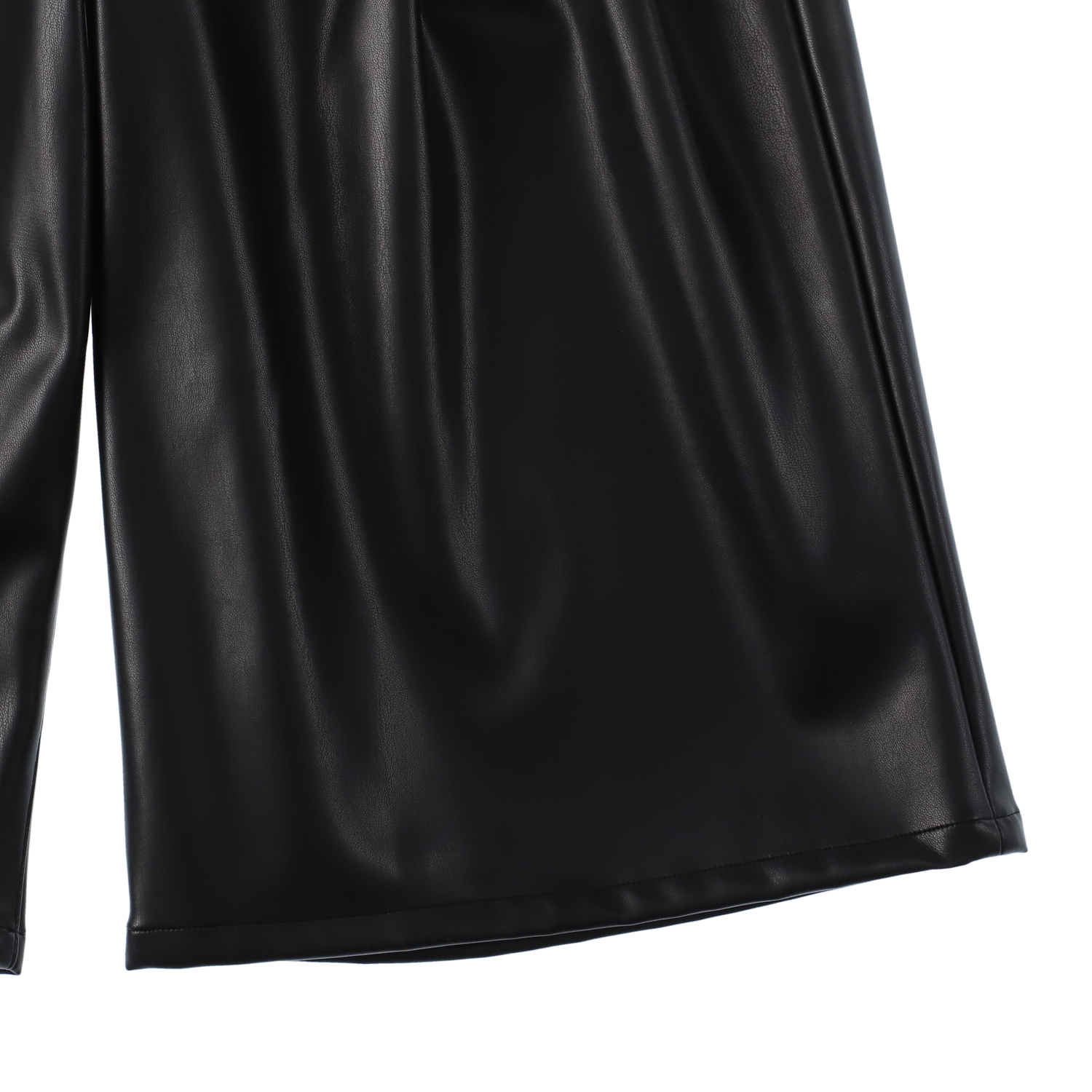 sleek leather 'drill' black