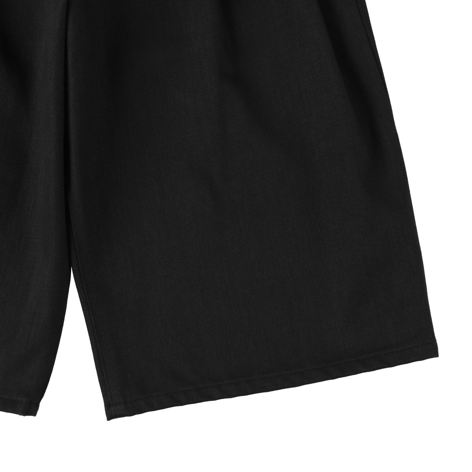 'drill' black denim