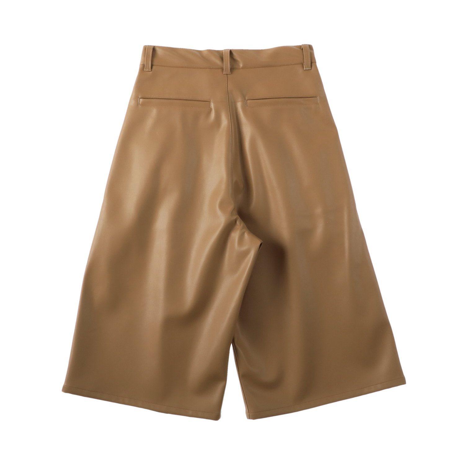 sleek leather 'drill' camel beige
