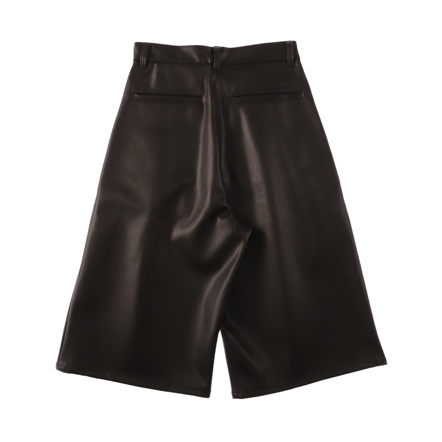 sleek leather 'drill' dark brown