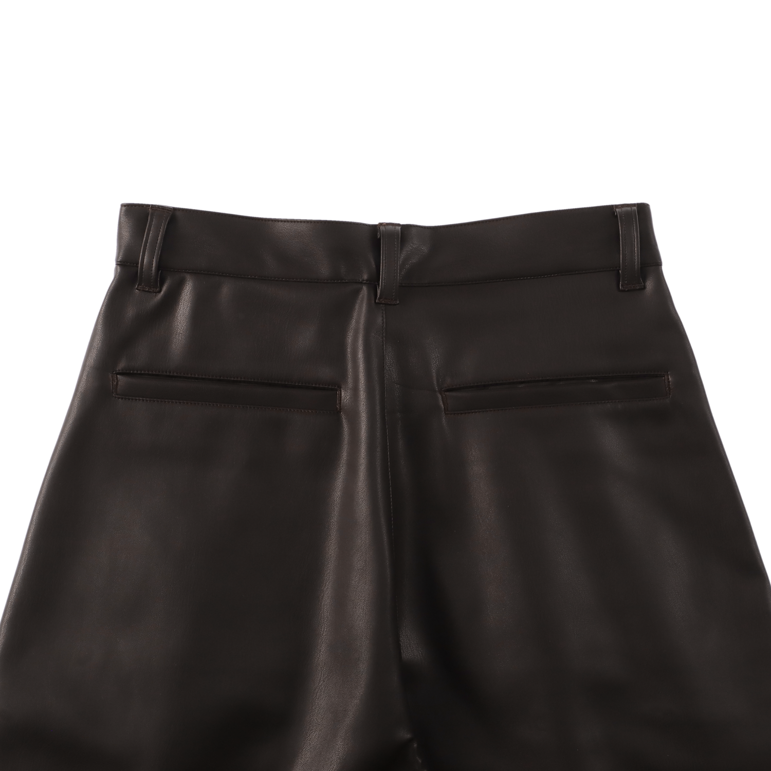 sleek leather 'drill' dark brown