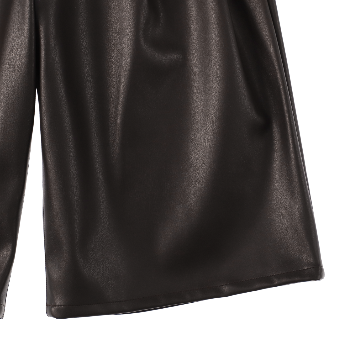 sleek leather 'drill' dark brown