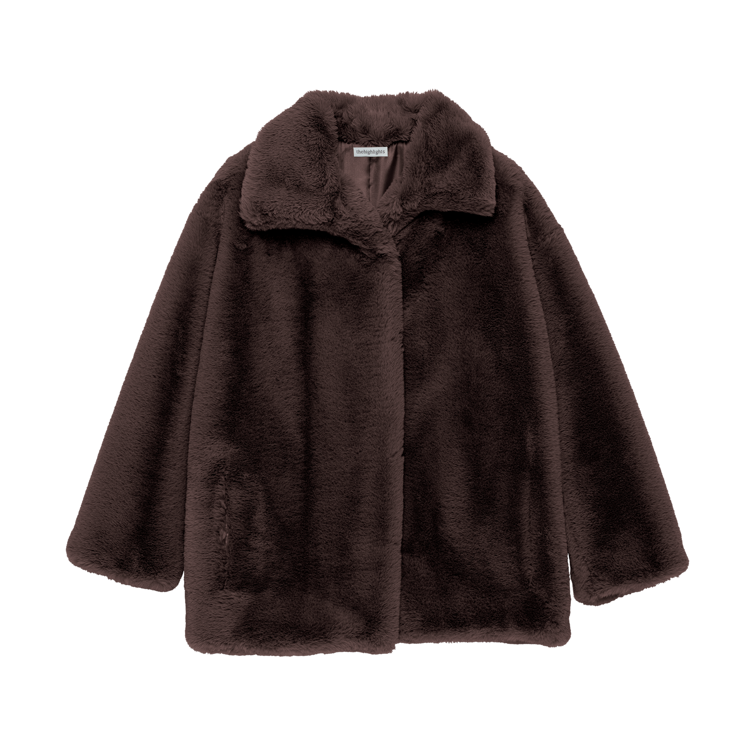eco-fur 'half coat' brown