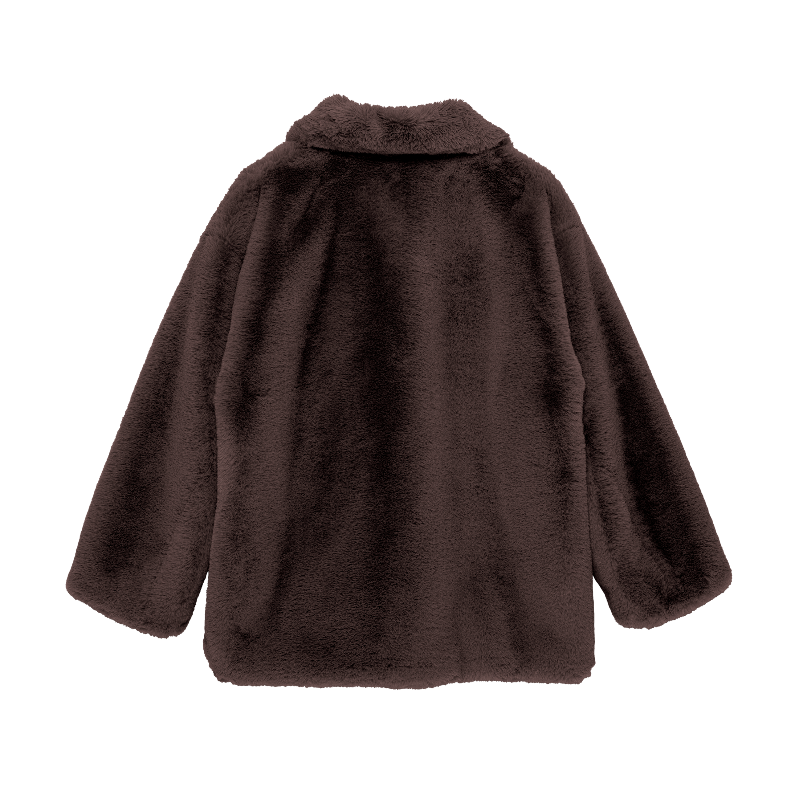 eco-fur 'half coat' brown