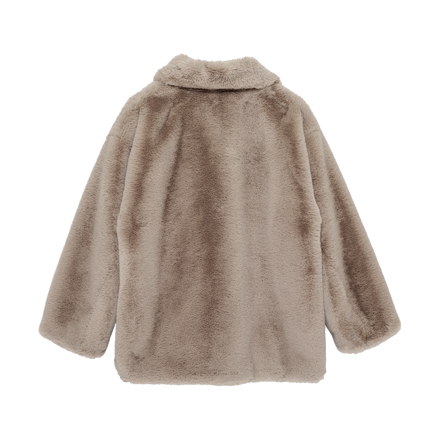 eco-fur 'half coat' few beige