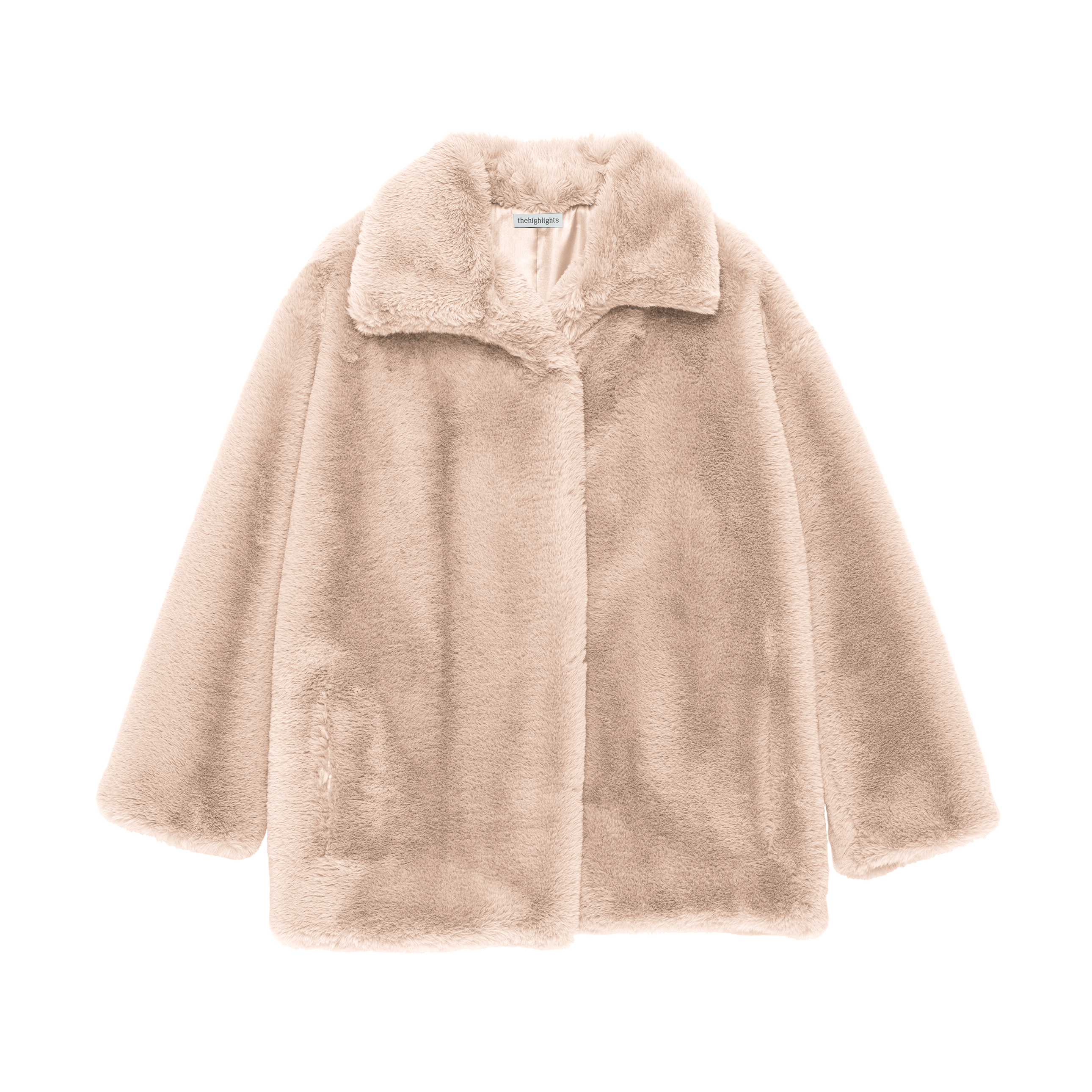 eco-fur 'half coat' ivory – thehighlights
