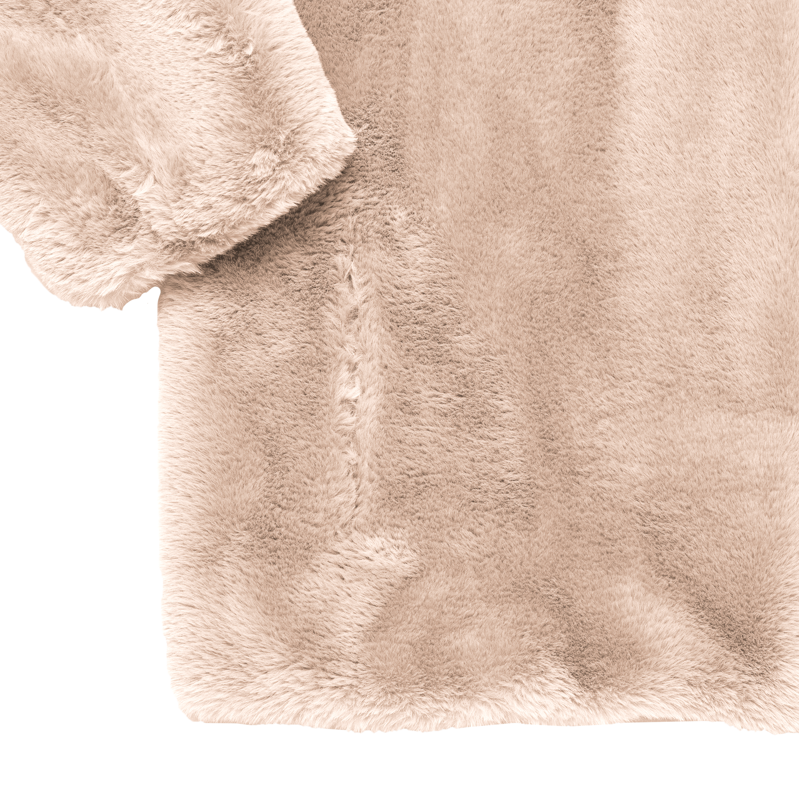 eco-fur 'half coat' ivory