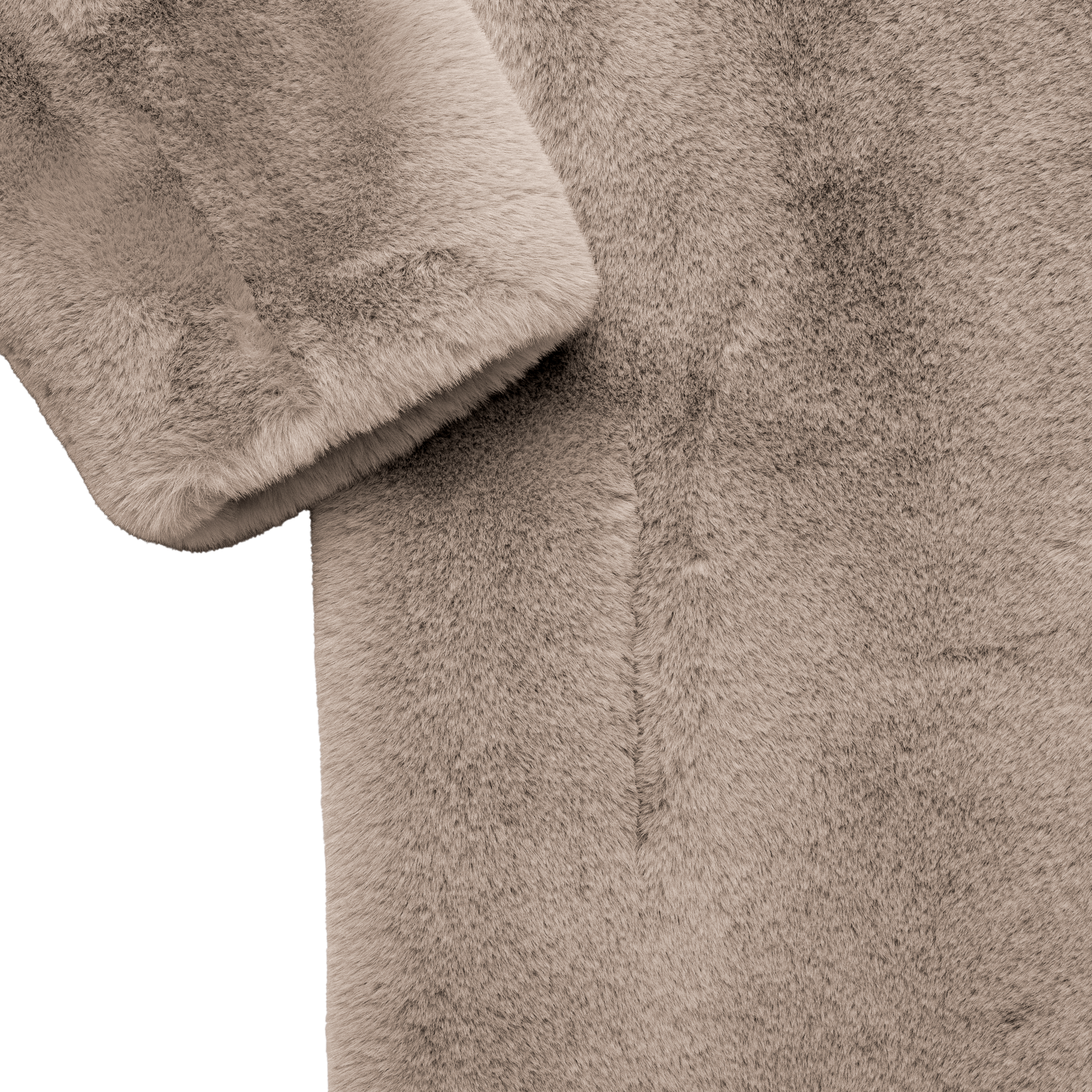 eco-fur 'long coat' few beige