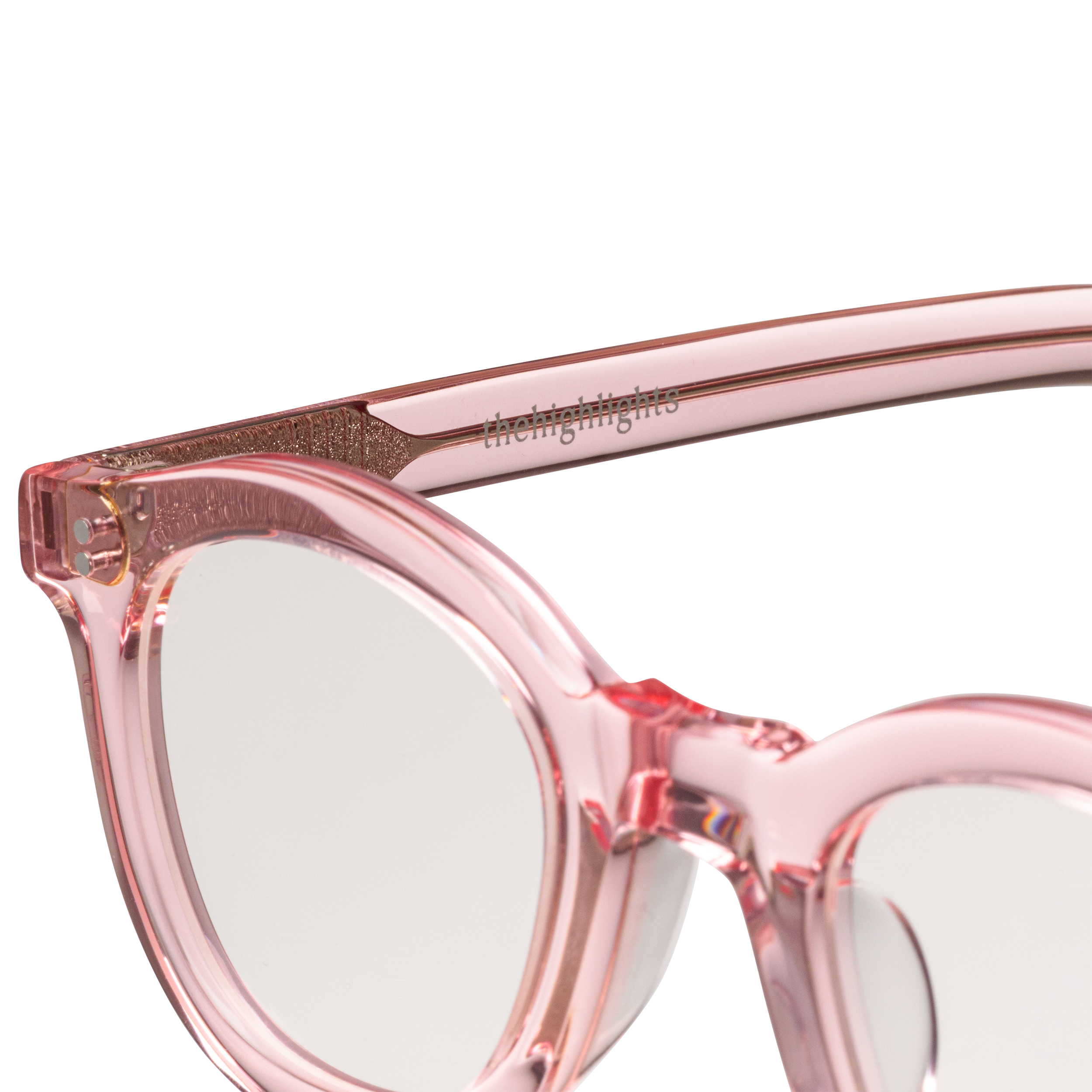 sunglasses 'peach' clear pink