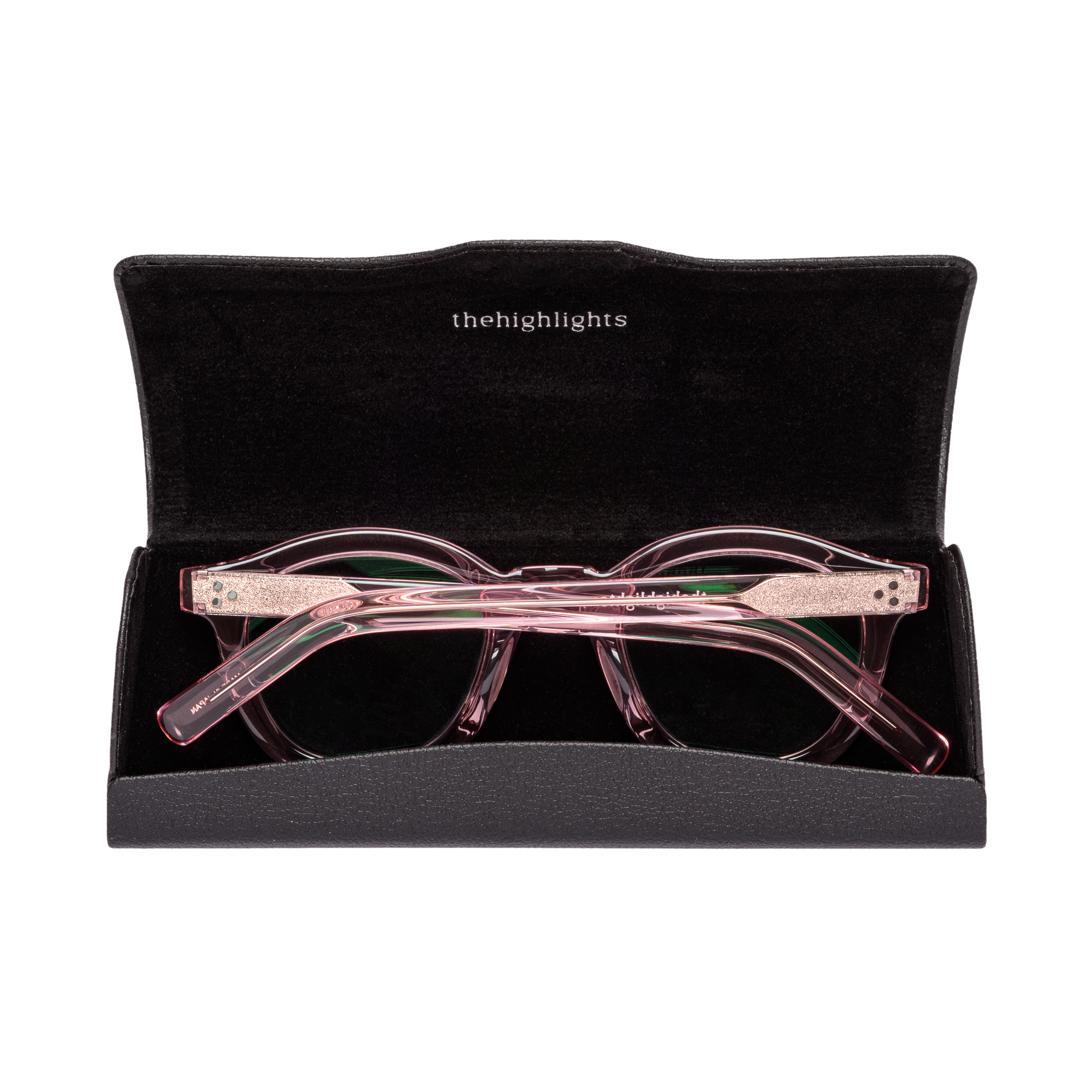 sunglasses 'peach' clear pink