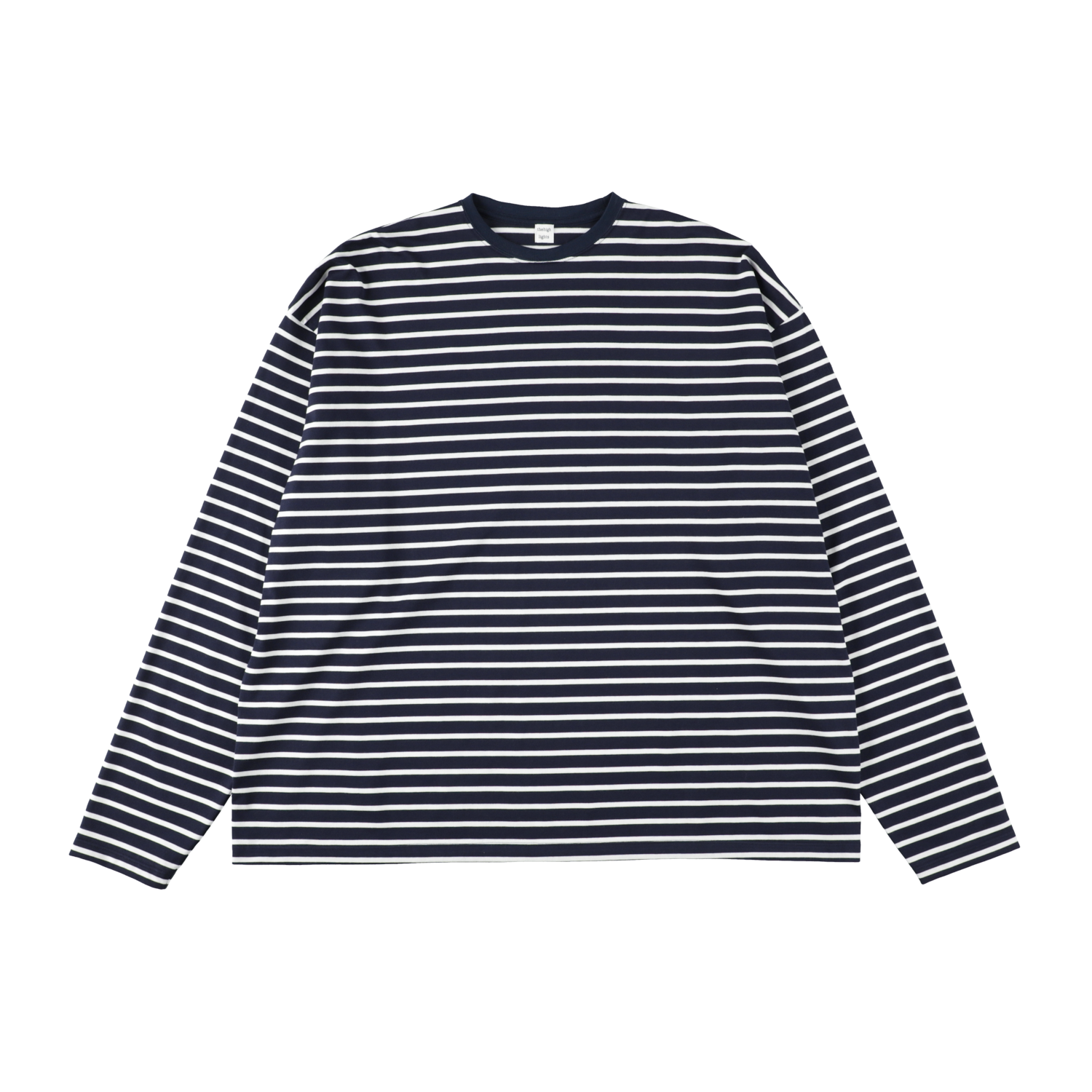 lite 'big LS tee' navy border