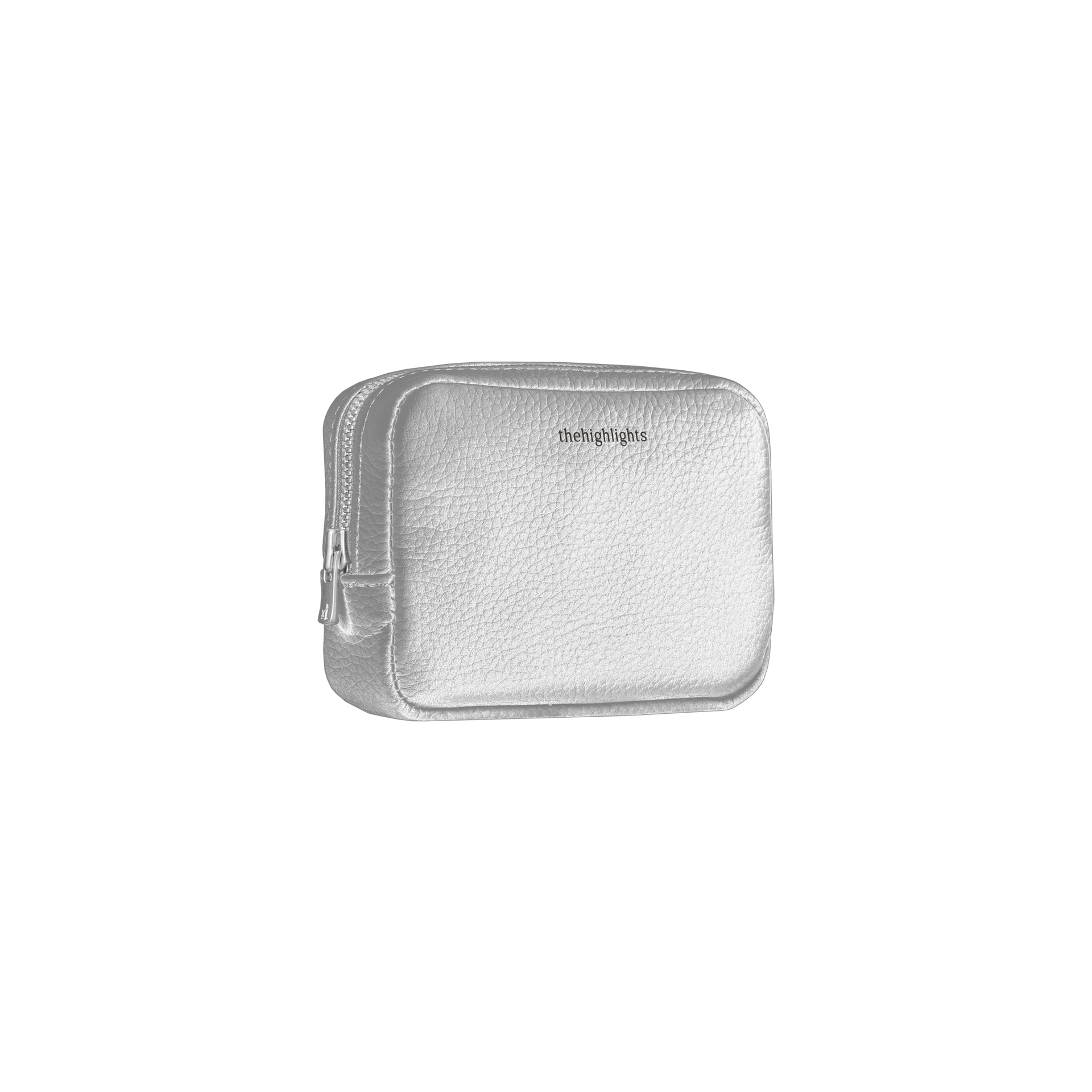 mini 'pouch' metallic silver