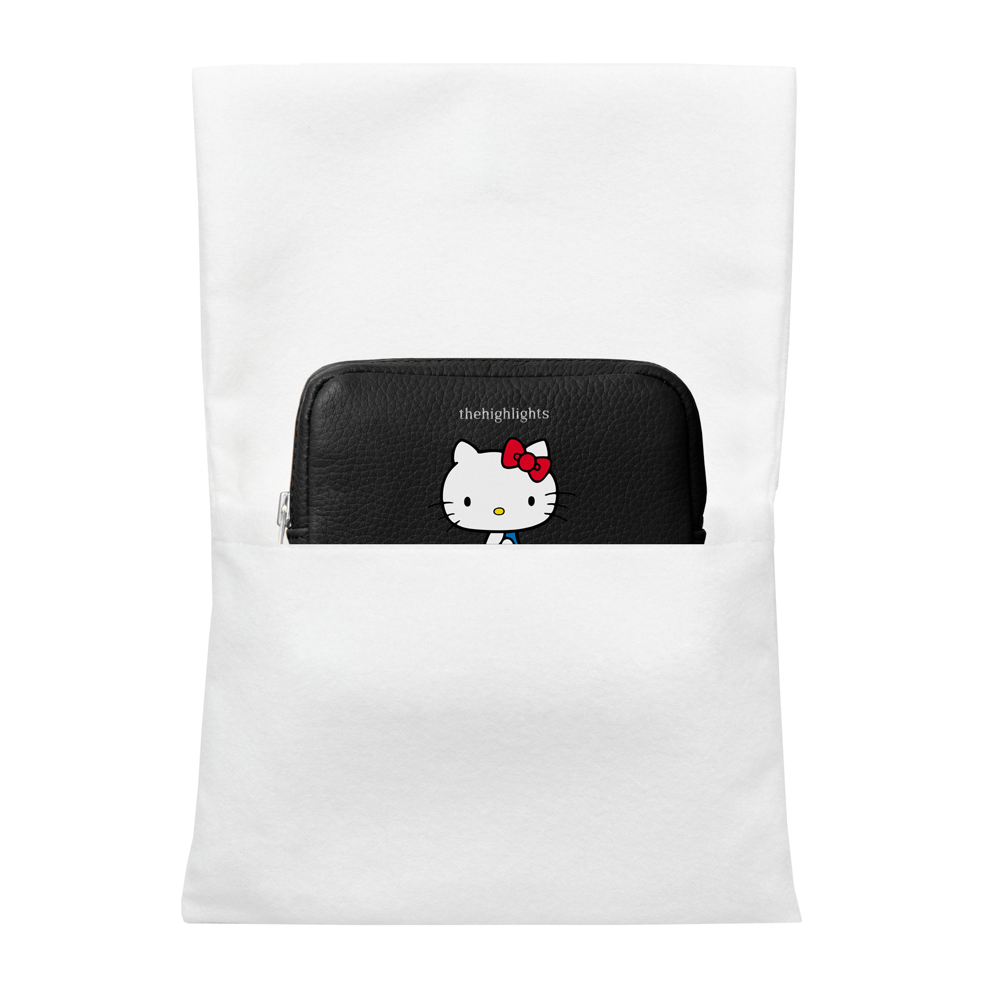 mini 'pouch' more black × HELLO KITTY