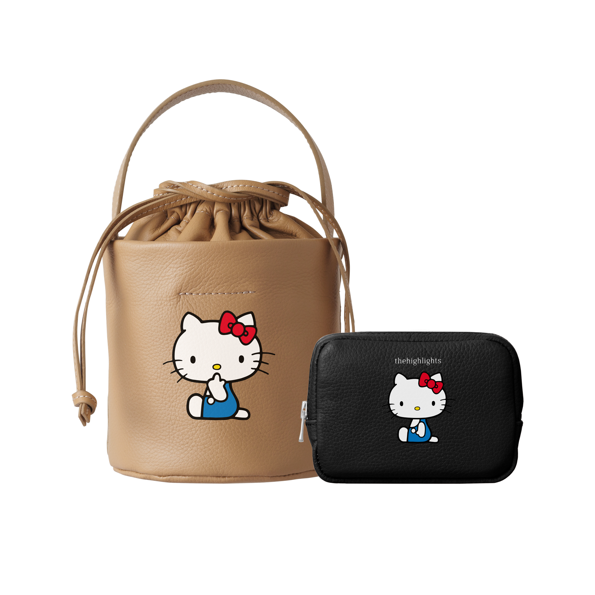 mini 'pouch' more black × HELLO KITTY
